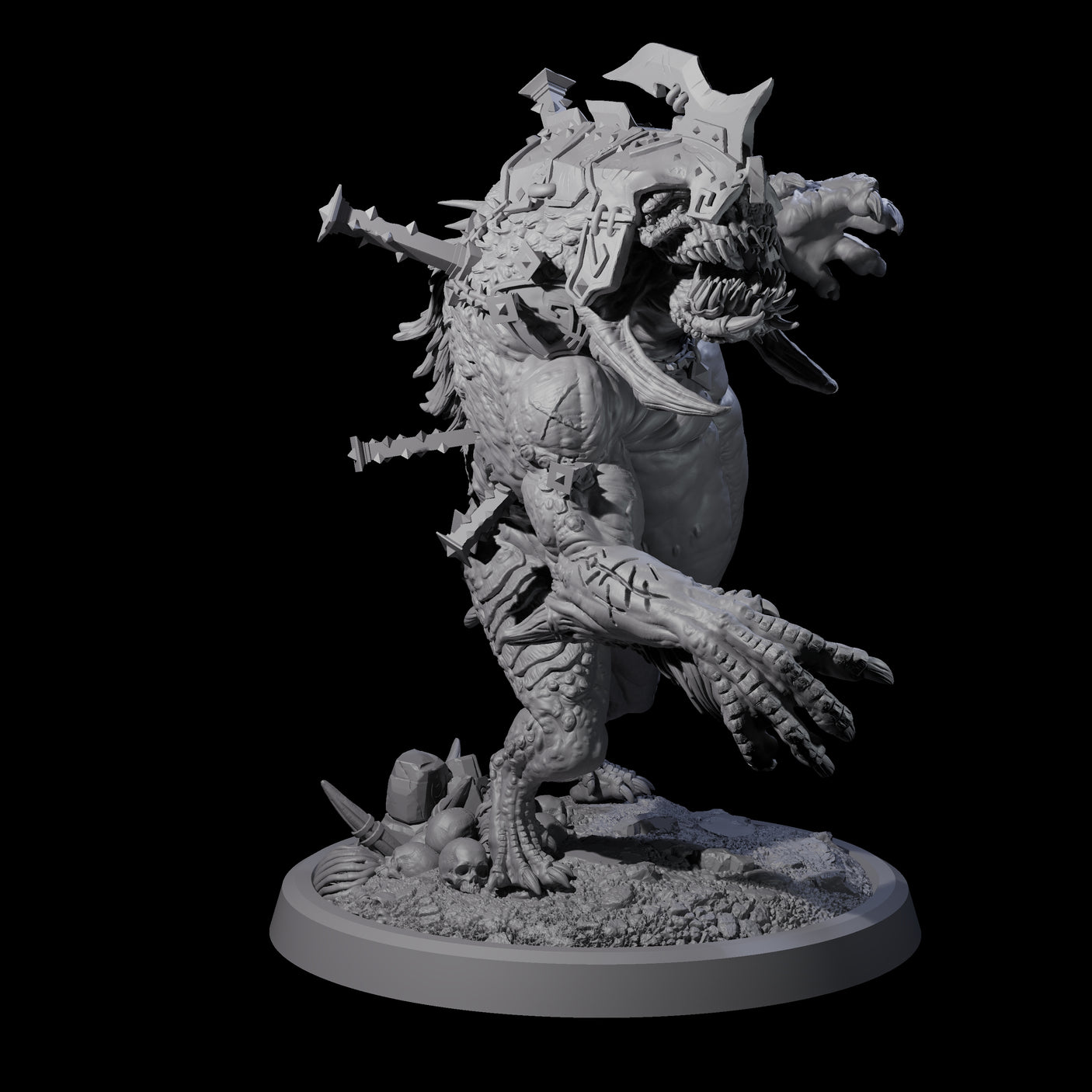 Four Spiked Bulettes Miniature for Dungeons and Dragons, Pathfinder or other TTRPGs