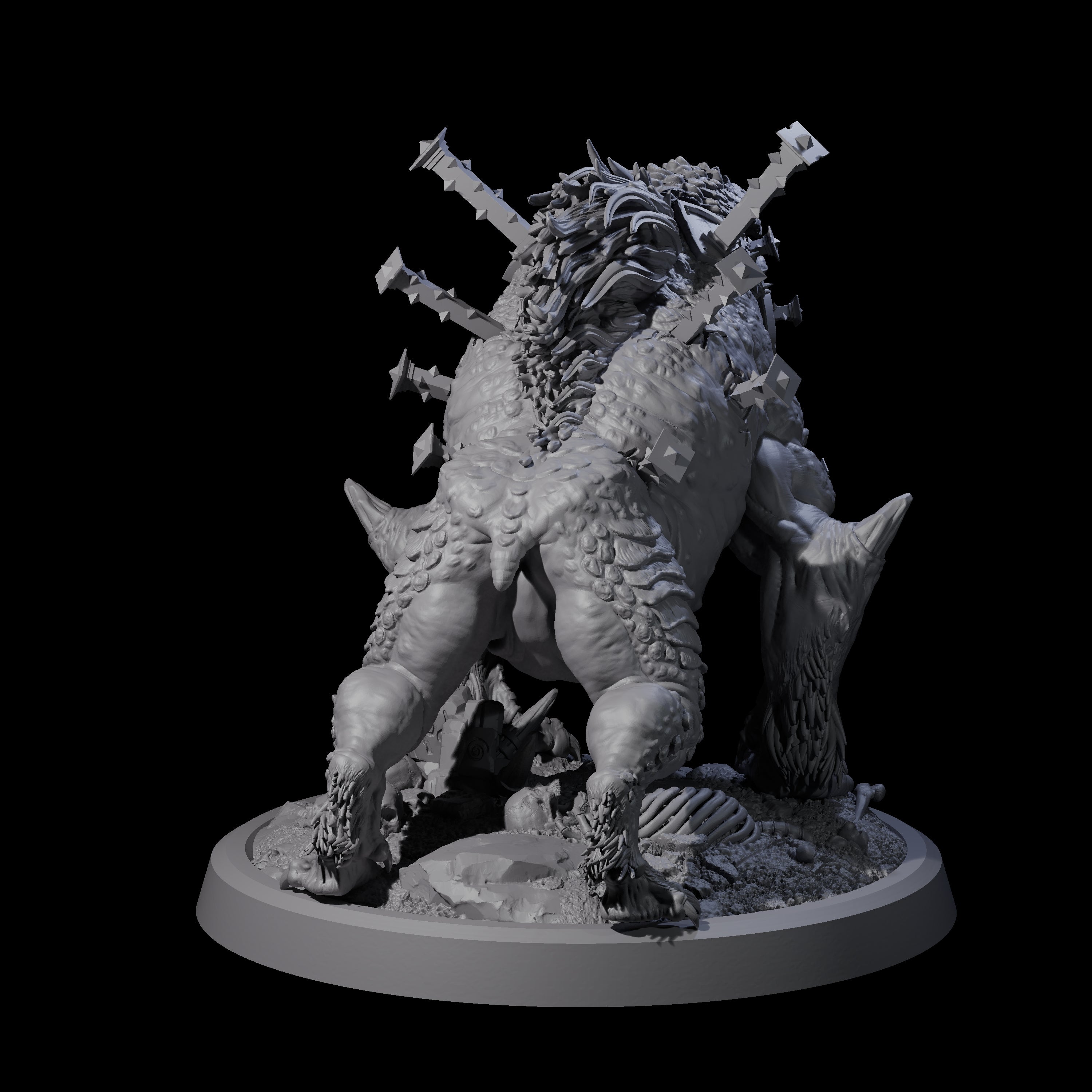 Four Spiked Bulettes Miniature for Dungeons and Dragons, Pathfinder or other TTRPGs