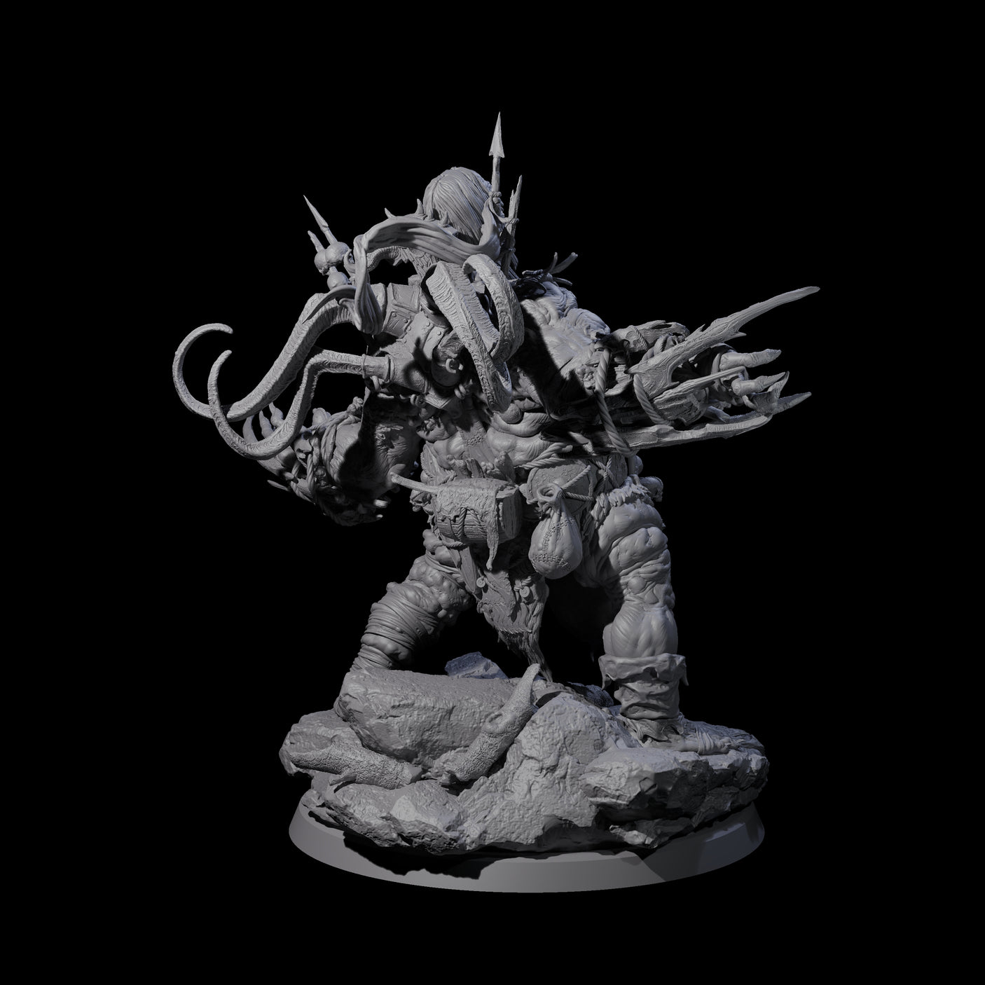 Four Spiky Hill Giant Matrons Miniature for Dungeons and Dragons, Pathfinder or other TTRPGs