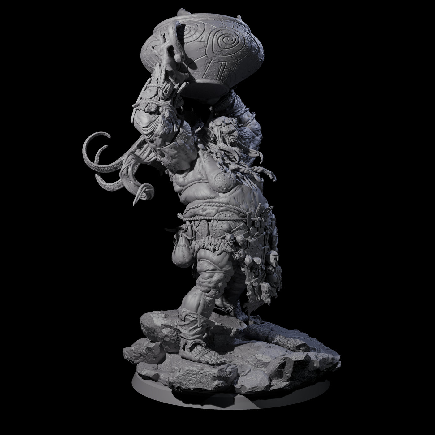 Four Spiky Hill Giant Matrons Miniature for Dungeons and Dragons, Pathfinder or other TTRPGs