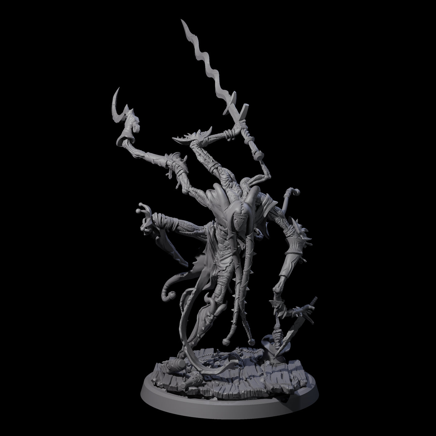 Four Spindly Marilith Assassins Miniature for Dungeons and Dragons, Pathfinder or other TTRPGs