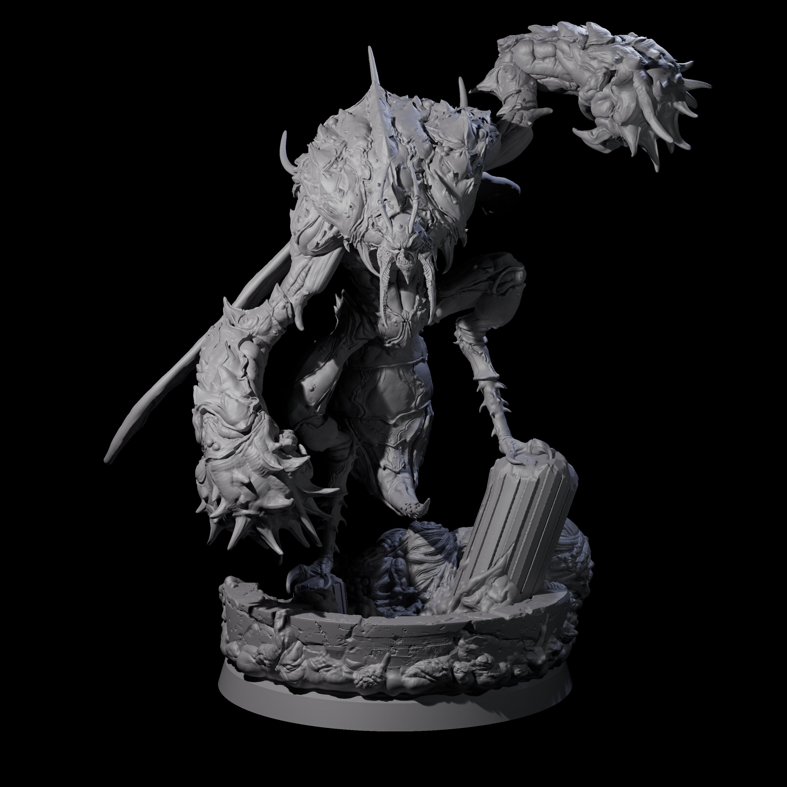 Four Springing Hive Sentinels Miniature for Dungeons and Dragons, Pathfinder or other TTRPGs