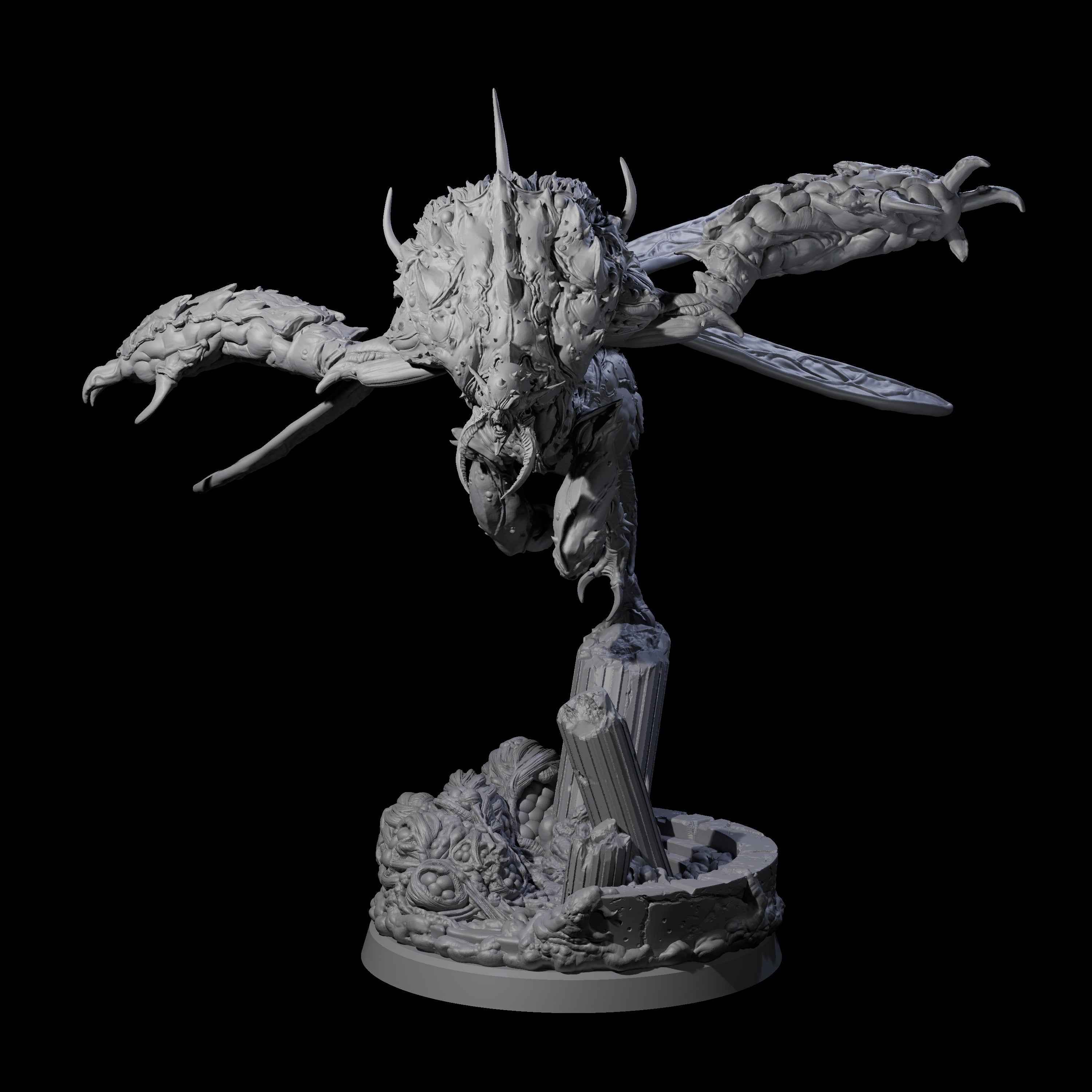 Four Springing Hive Sentinels Miniature for Dungeons and Dragons, Pathfinder or other TTRPGs