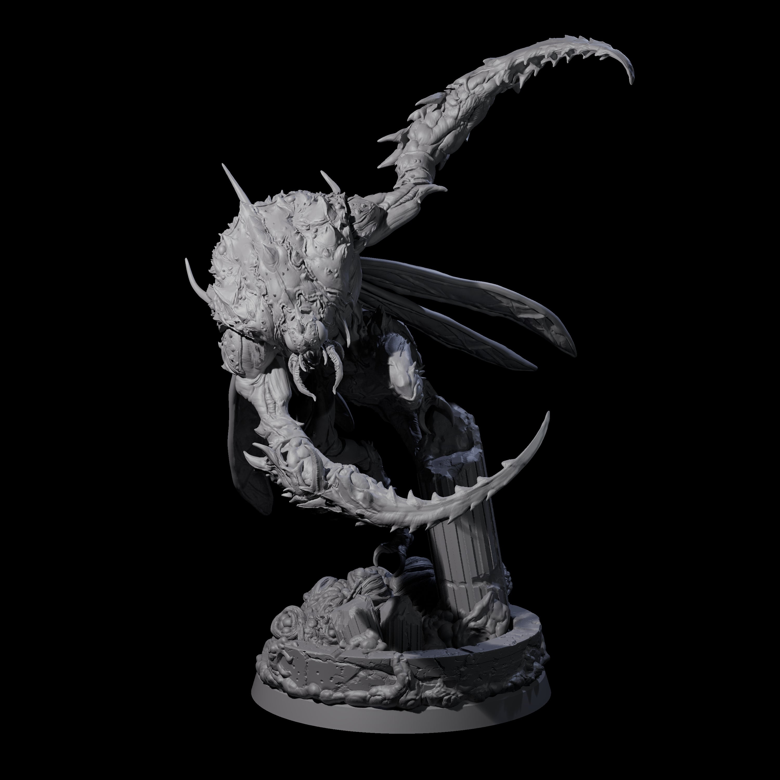 Four Springing Hive Sentinels Miniature for Dungeons and Dragons, Pathfinder or other TTRPGs