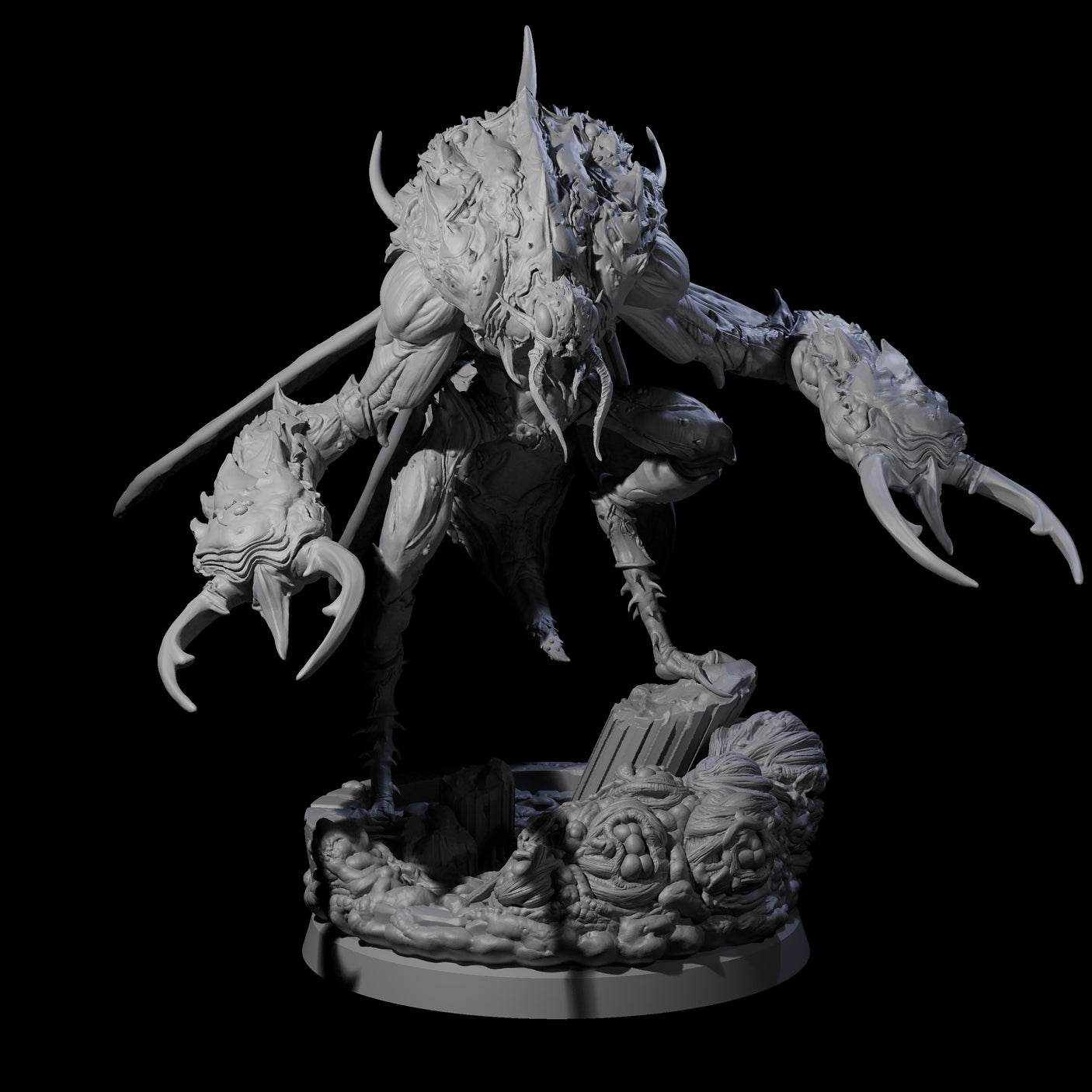 Four Springing Hive Sentinels Miniature for Dungeons and Dragons, Pathfinder or other TTRPGs