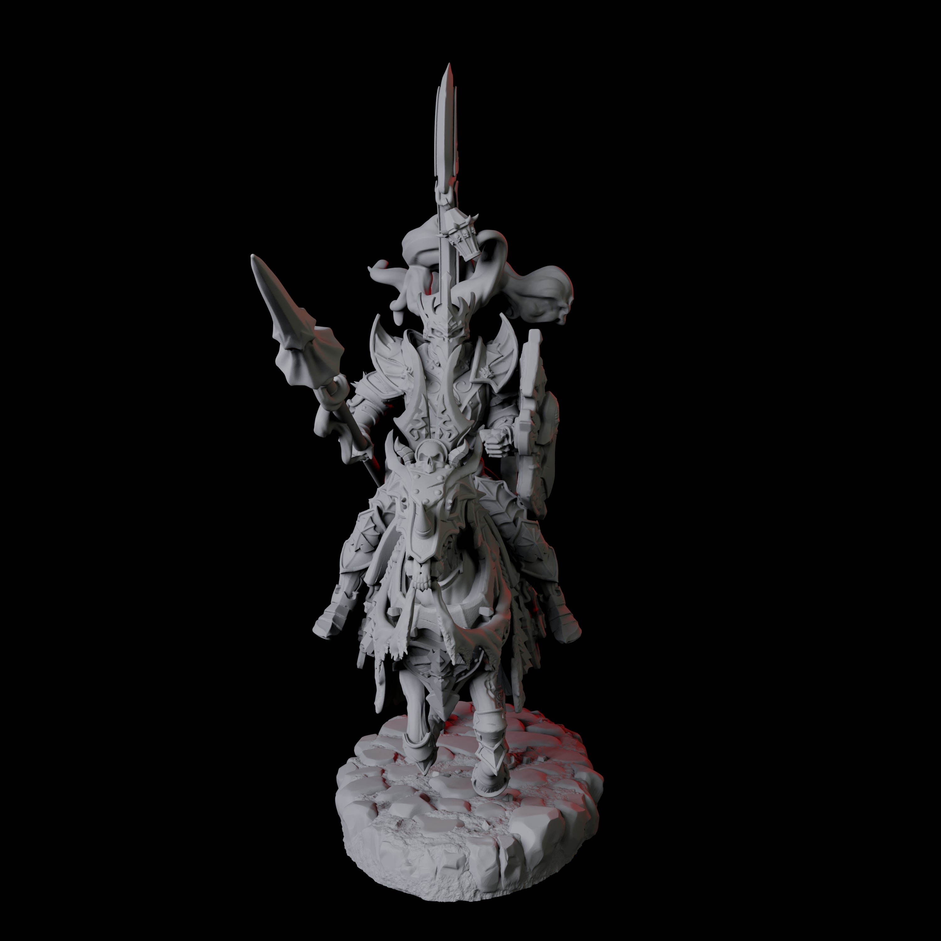 Four Stalking Mounted Revenants Miniature for Dungeons and Dragons, Pathfinder or other TTRPGs