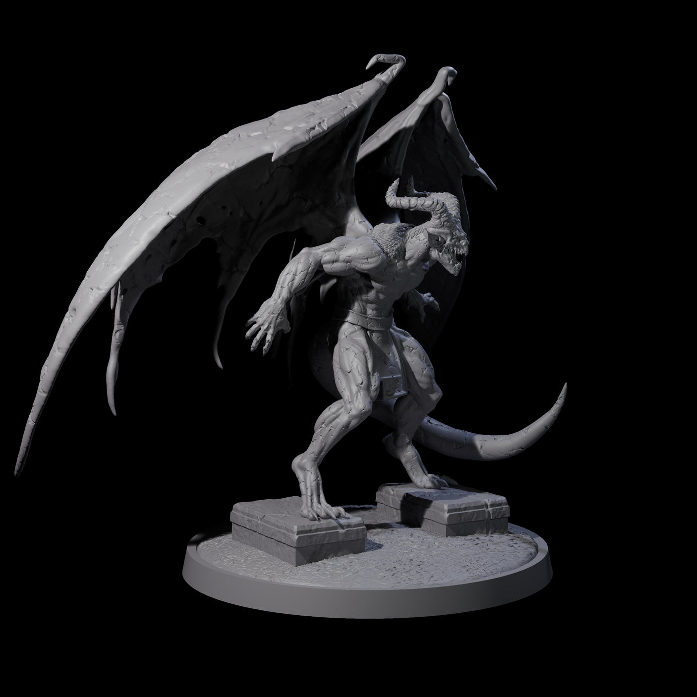 Four Static Gargoyles Miniature for Dungeons and Dragons, Pathfinder or other TTRPGs