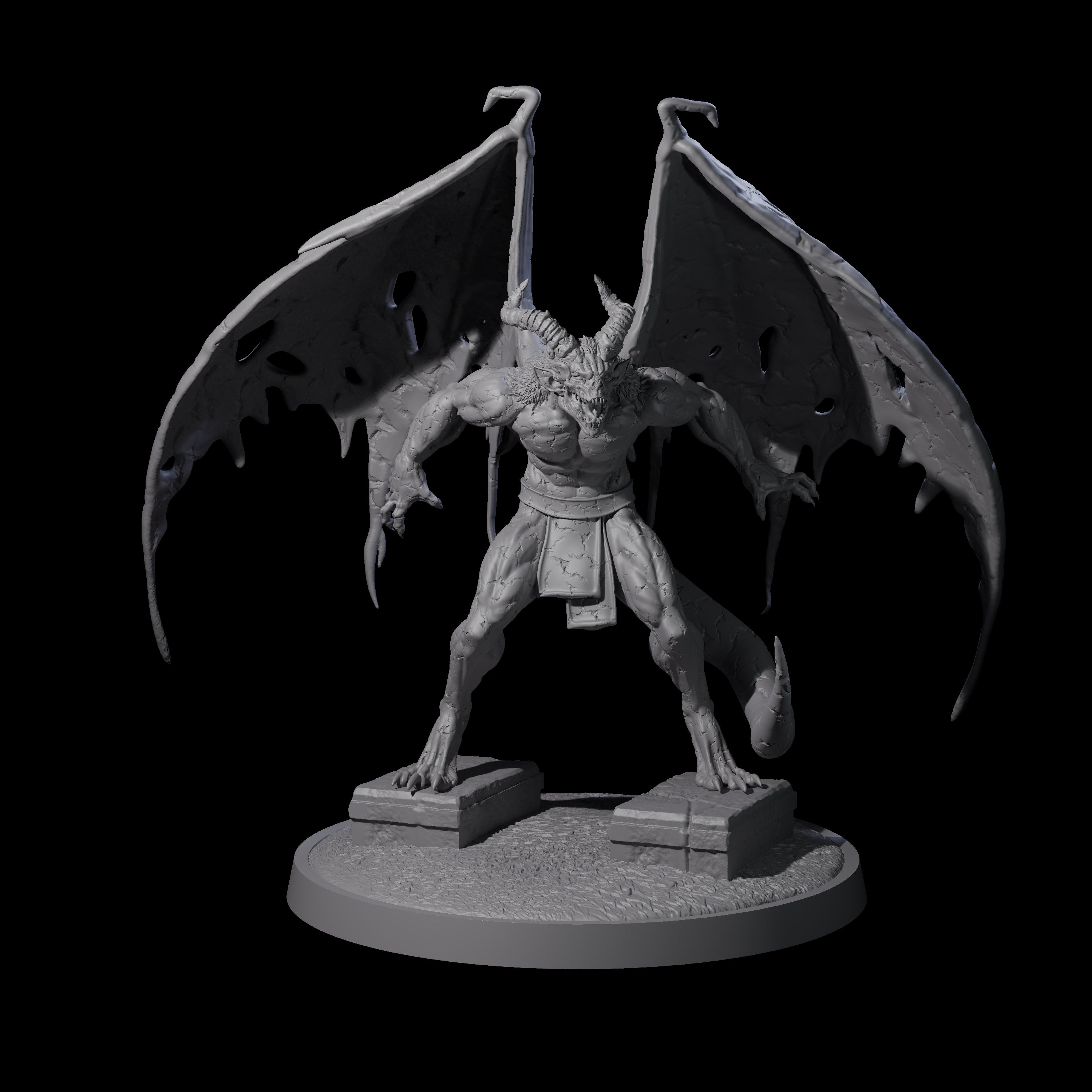 Four Static Gargoyles Miniature for Dungeons and Dragons, Pathfinder or other TTRPGs