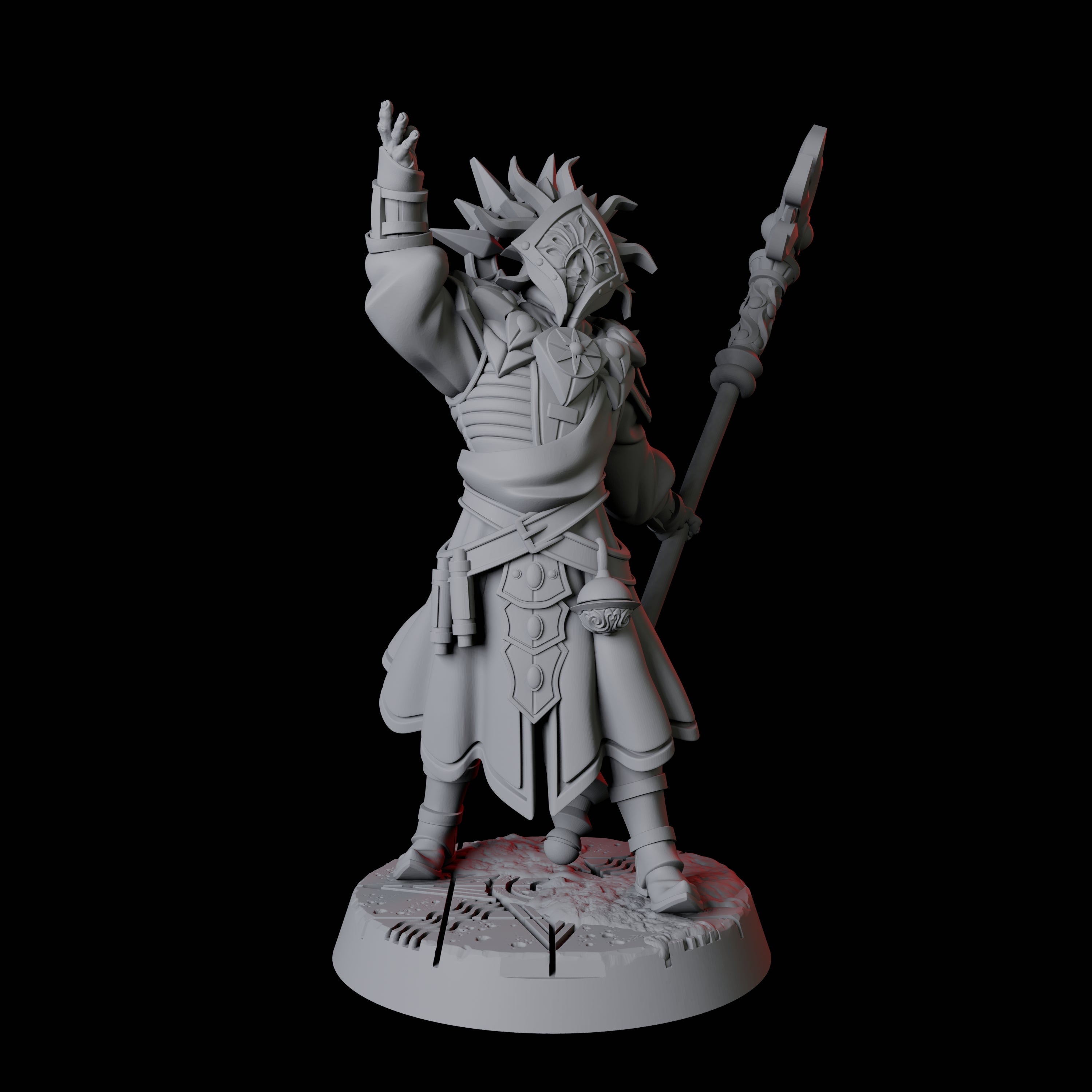 Four Sun Worshipping Cultists Miniature for Dungeons and Dragons, Pathfinder or other TTRPGs