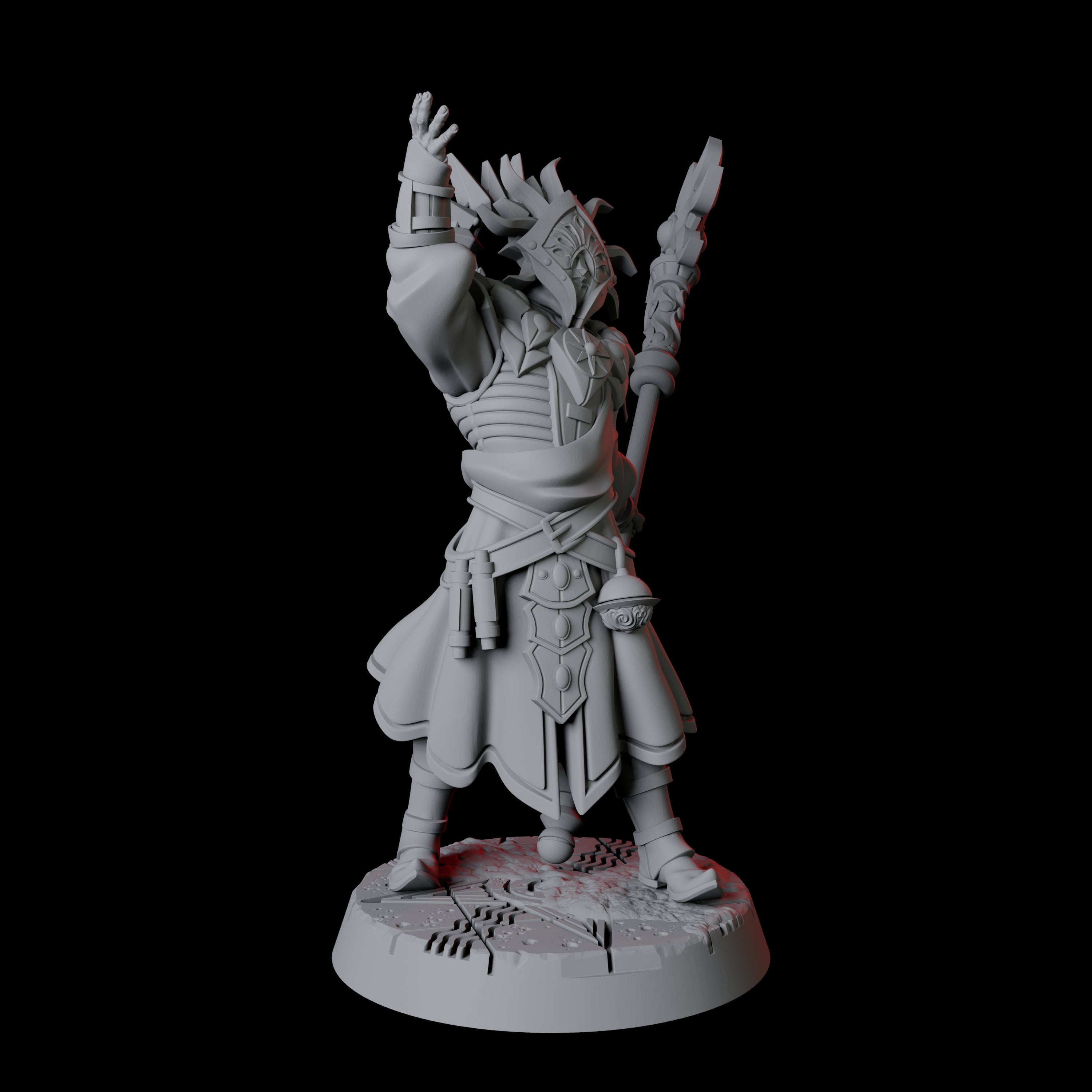 Four Sun Worshipping Cultists Miniature for Dungeons and Dragons, Pathfinder or other TTRPGs