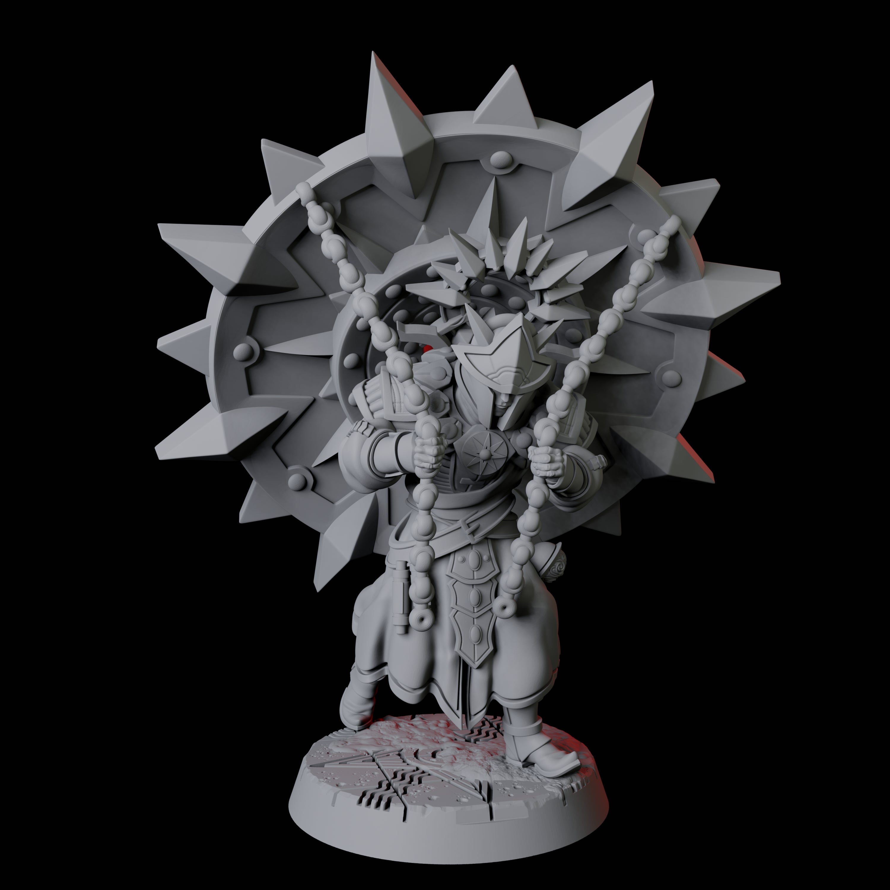 Four Sun Worshipping Cultists Miniature for Dungeons and Dragons, Pathfinder or other TTRPGs