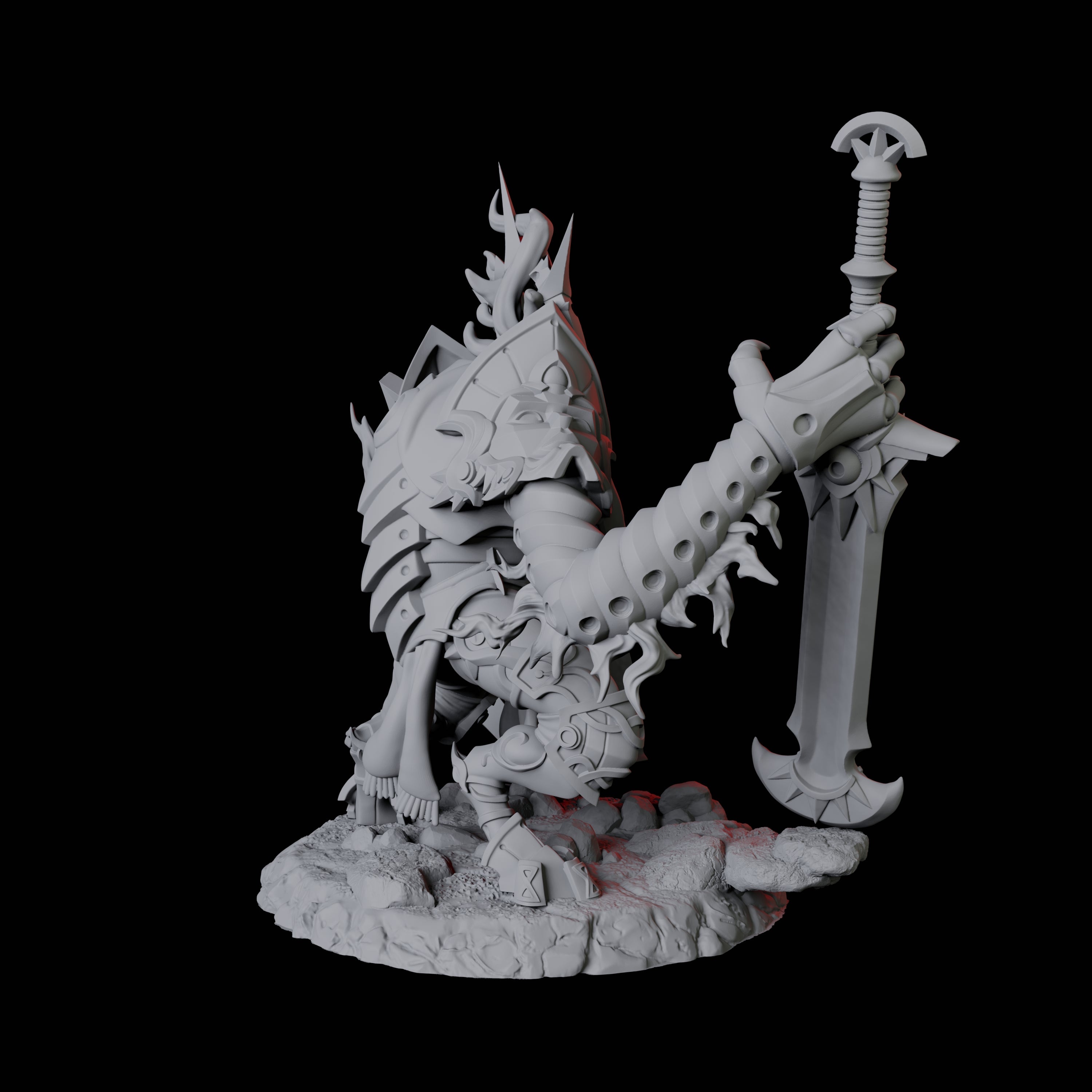 Four Surging Bastion Archons Miniature for Dungeons and Dragons, Pathfinder or other TTRPGs