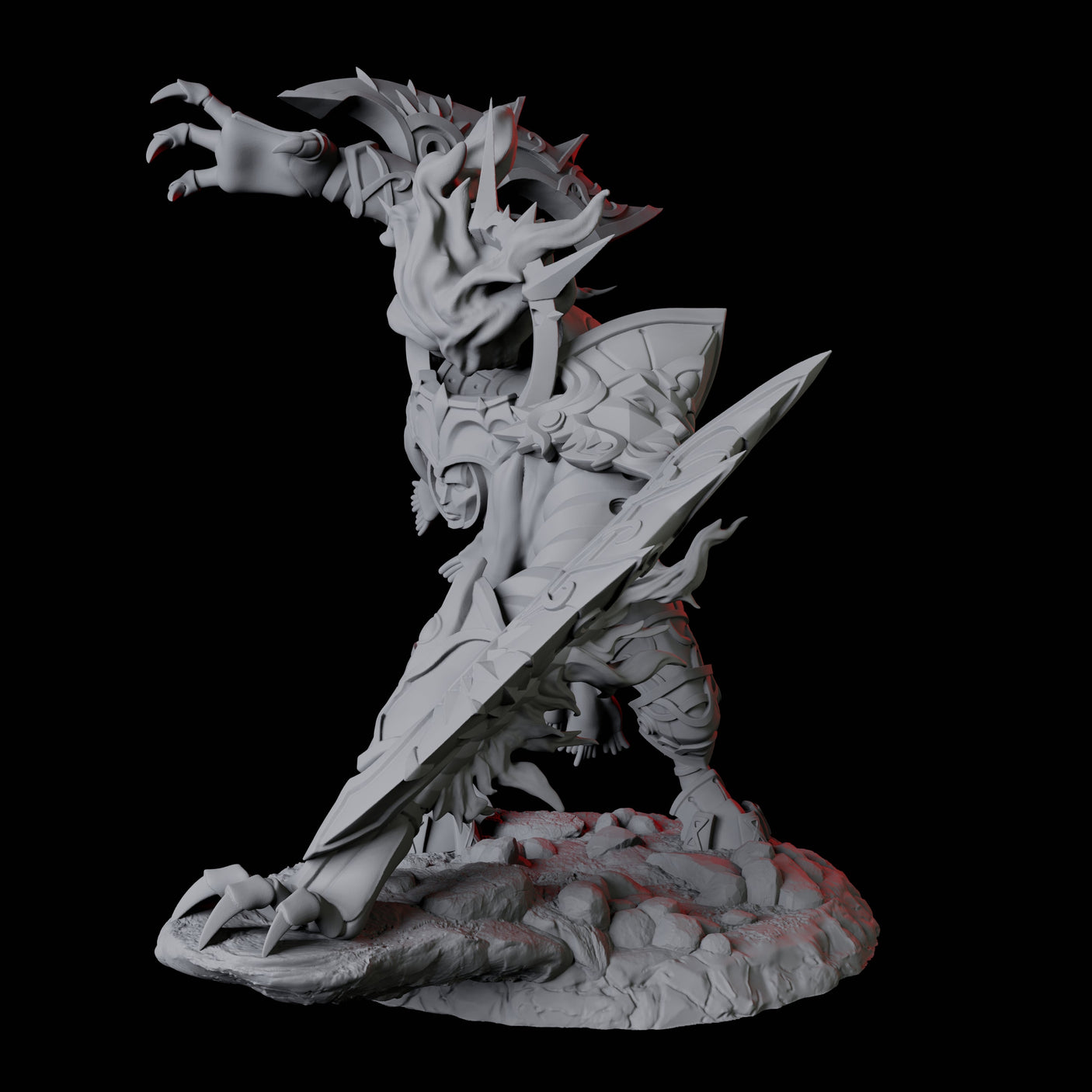Four Surging Bastion Archons Miniature for Dungeons and Dragons, Pathfinder or other TTRPGs