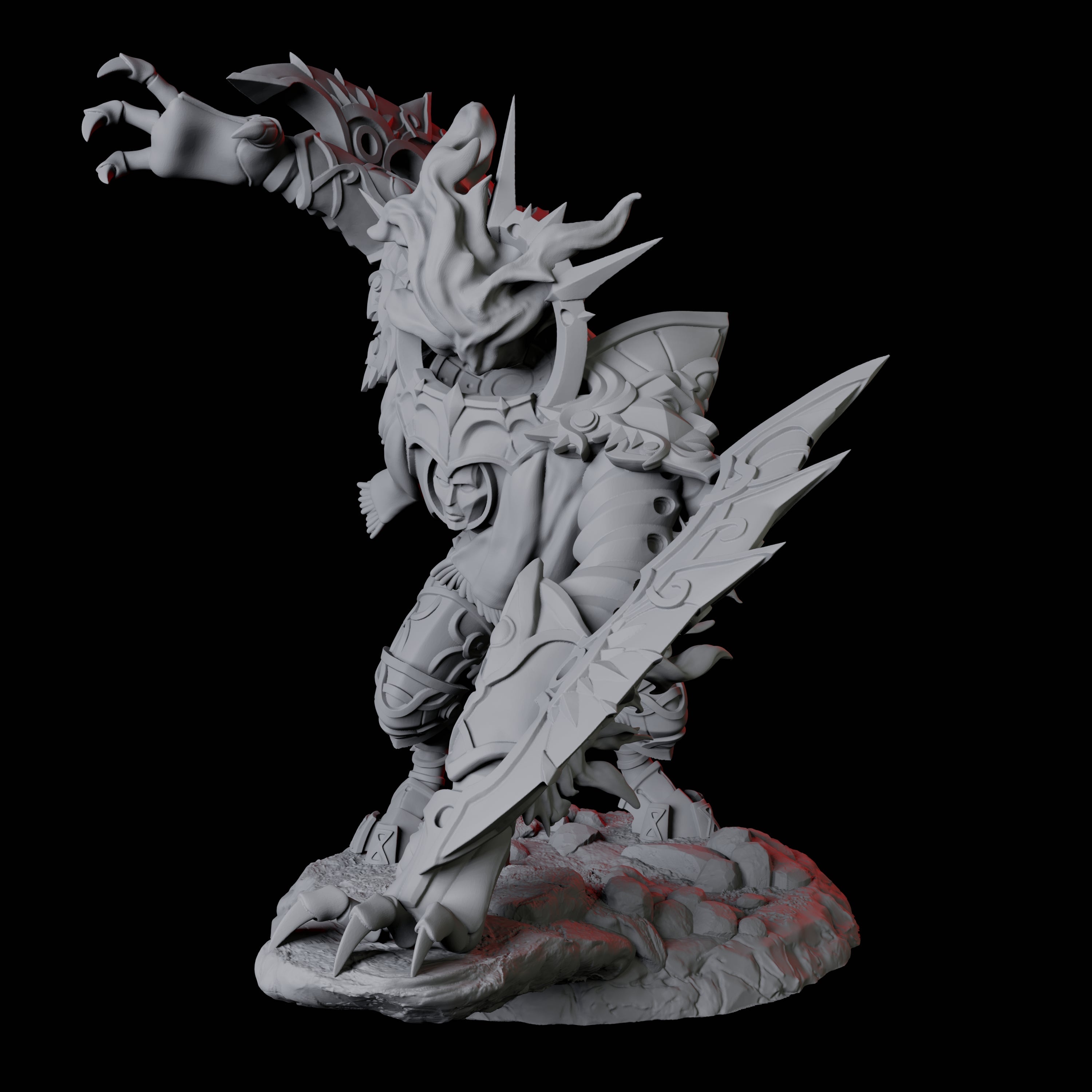 Four Surging Bastion Archons Miniature for Dungeons and Dragons, Pathfinder or other TTRPGs