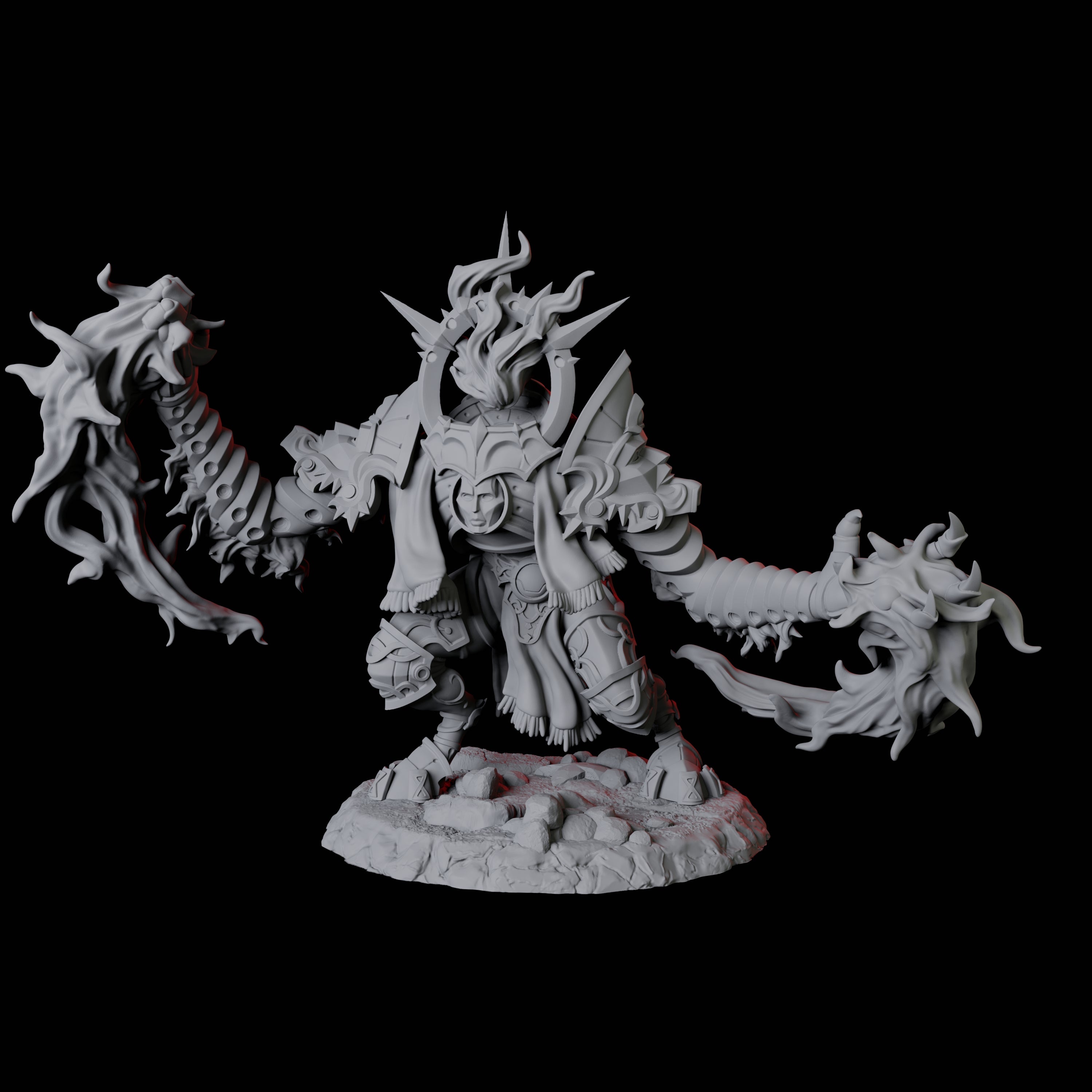 Four Surging Bastion Archons Miniature for Dungeons and Dragons, Pathfinder or other TTRPGs