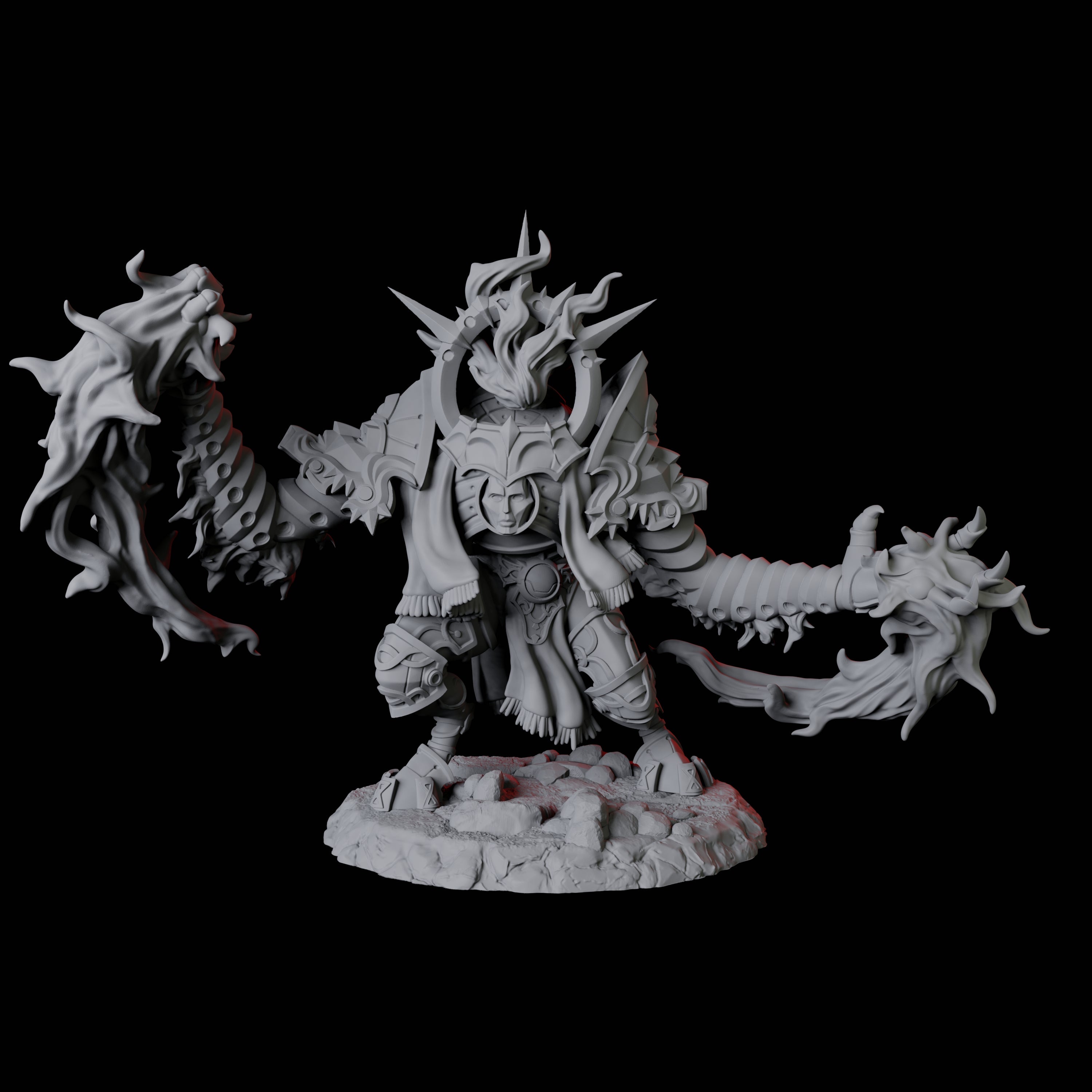 Four Surging Bastion Archons Miniature for Dungeons and Dragons, Pathfinder or other TTRPGs