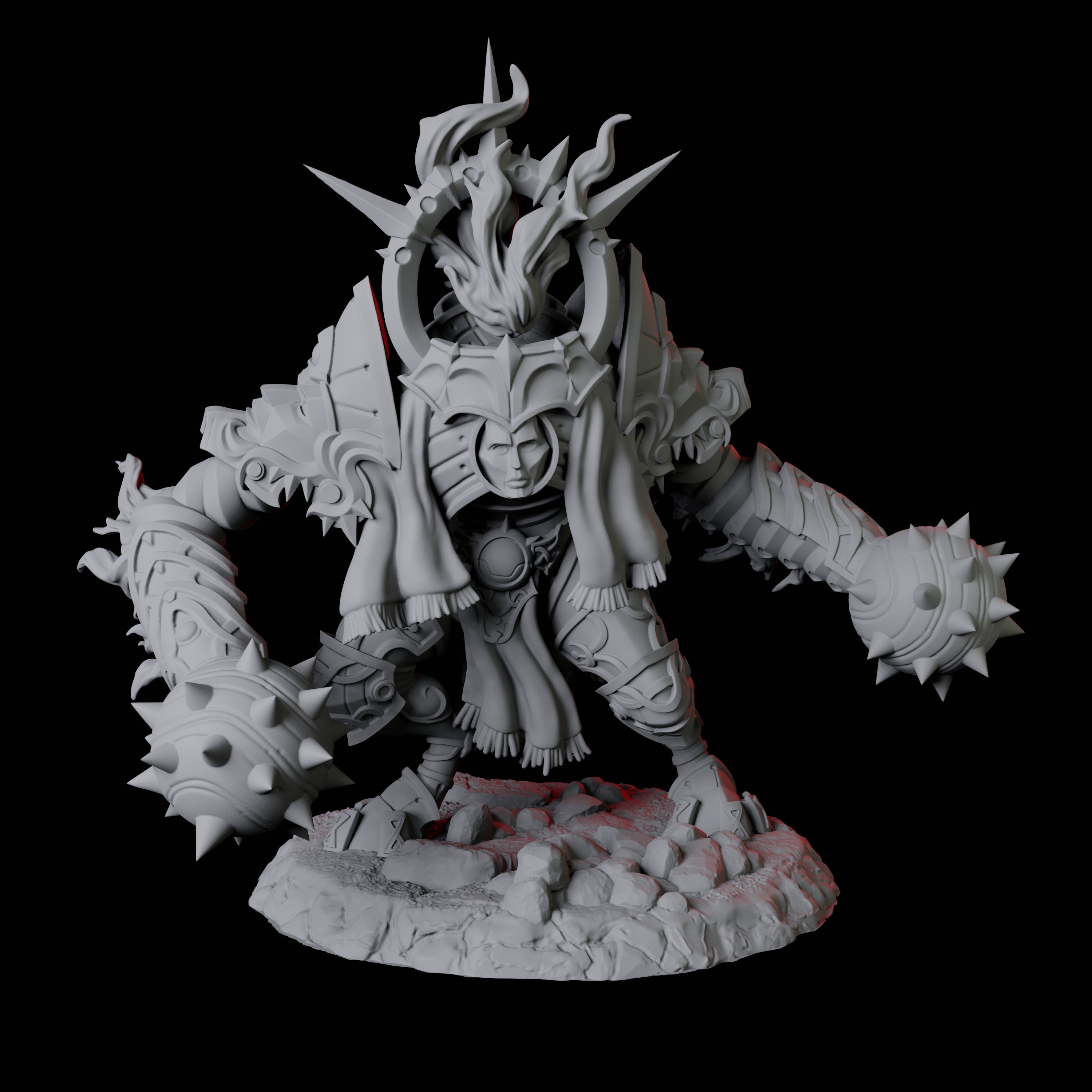 Four Surging Bastion Archons Miniature for Dungeons and Dragons, Pathfinder or other TTRPGs
