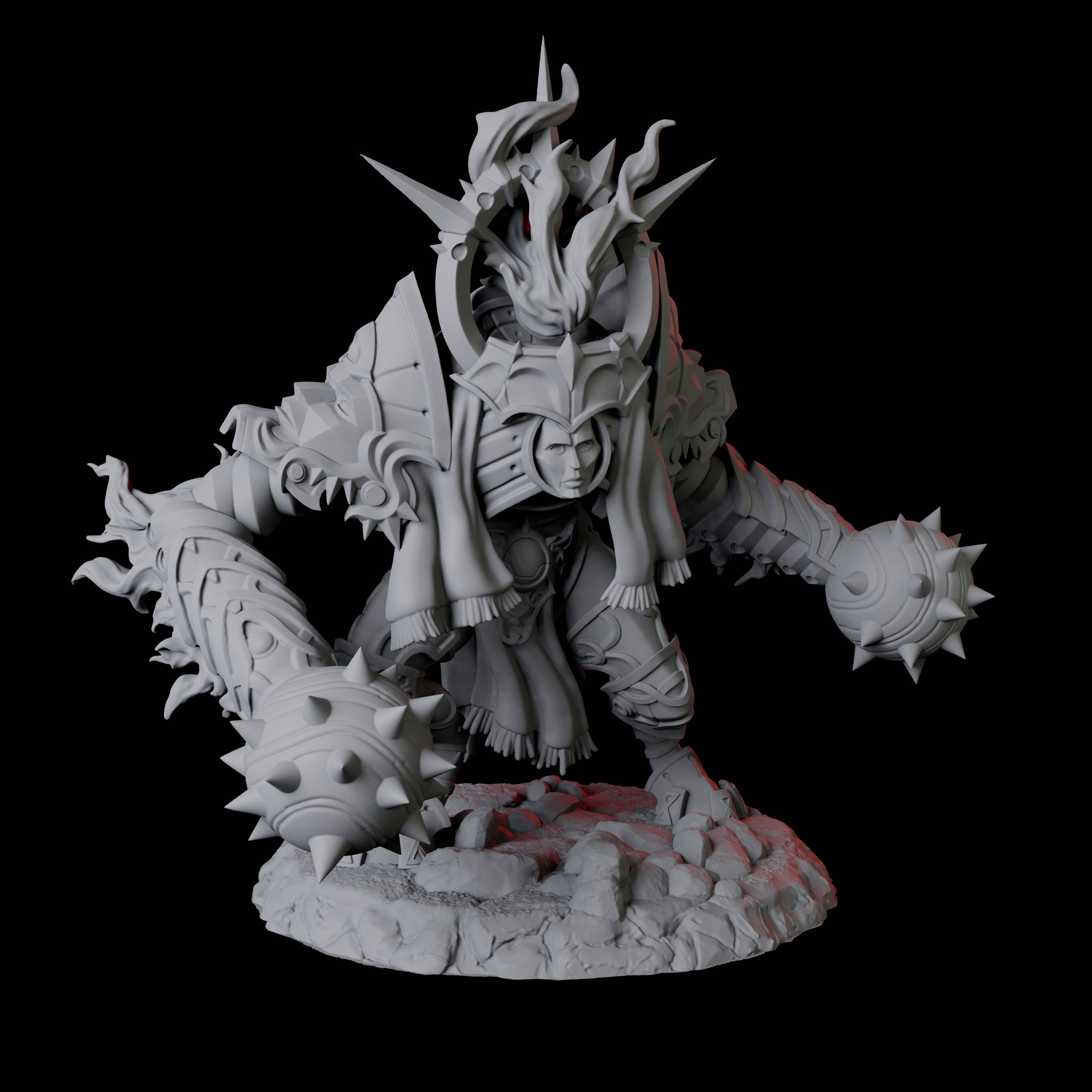 Four Surging Bastion Archons Miniature for Dungeons and Dragons, Pathfinder or other TTRPGs
