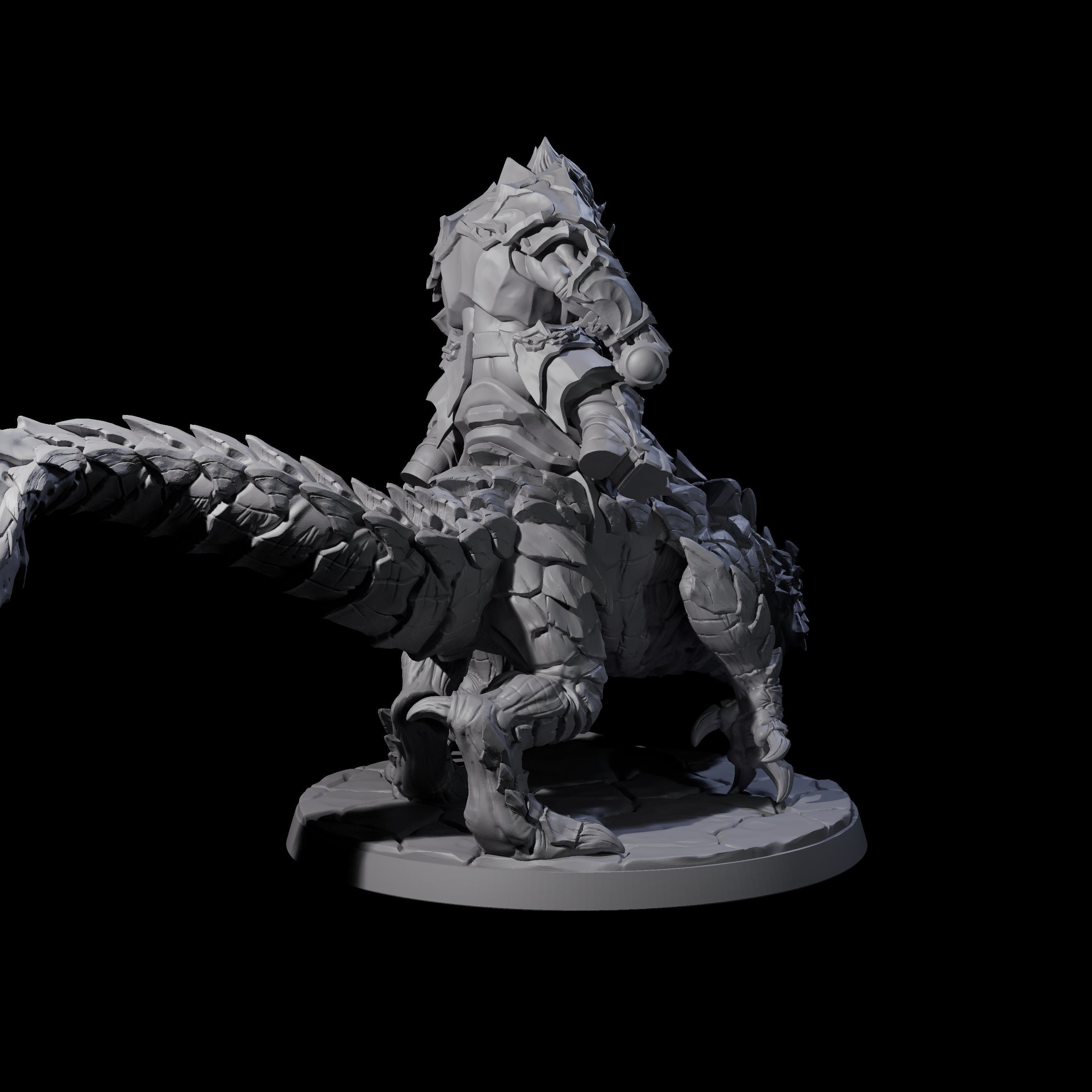 Four Surprise Dwarf Drake Riders Miniature for Dungeons and Dragons, Pathfinder or other TTRPGs
