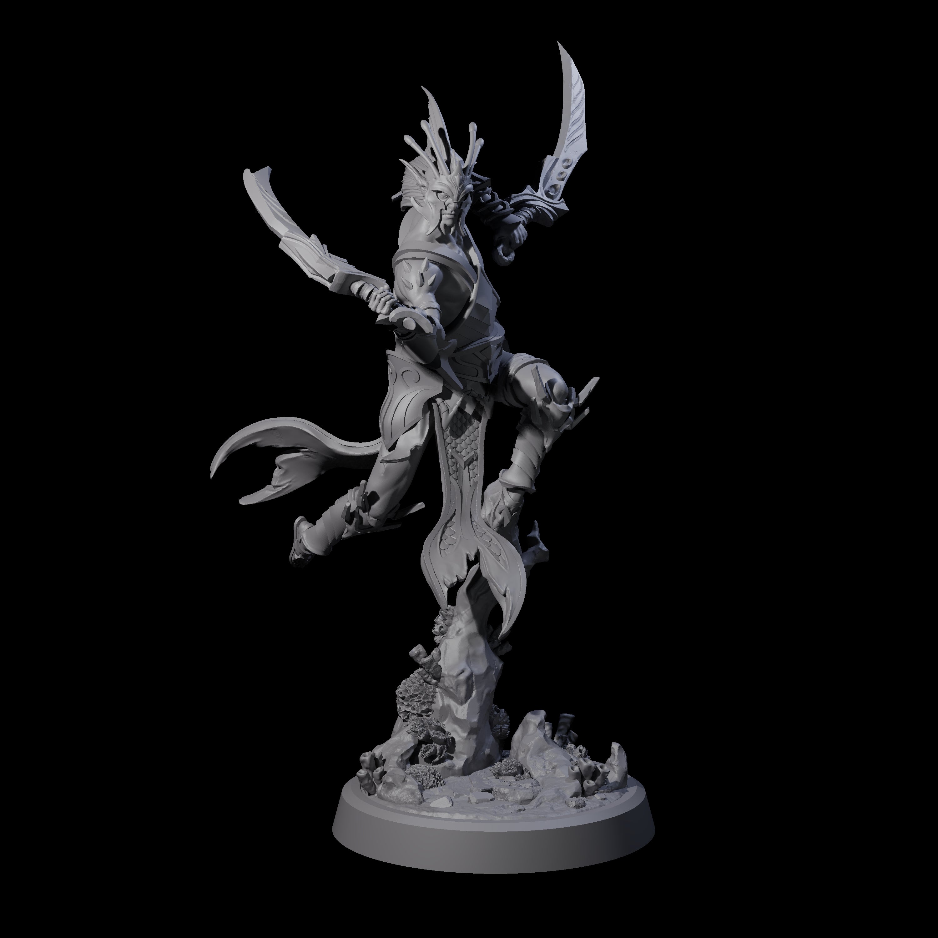 Four Swinging Abyssal Myrmidons Miniature for Dungeons and Dragons, Pathfinder or other TTRPGs
