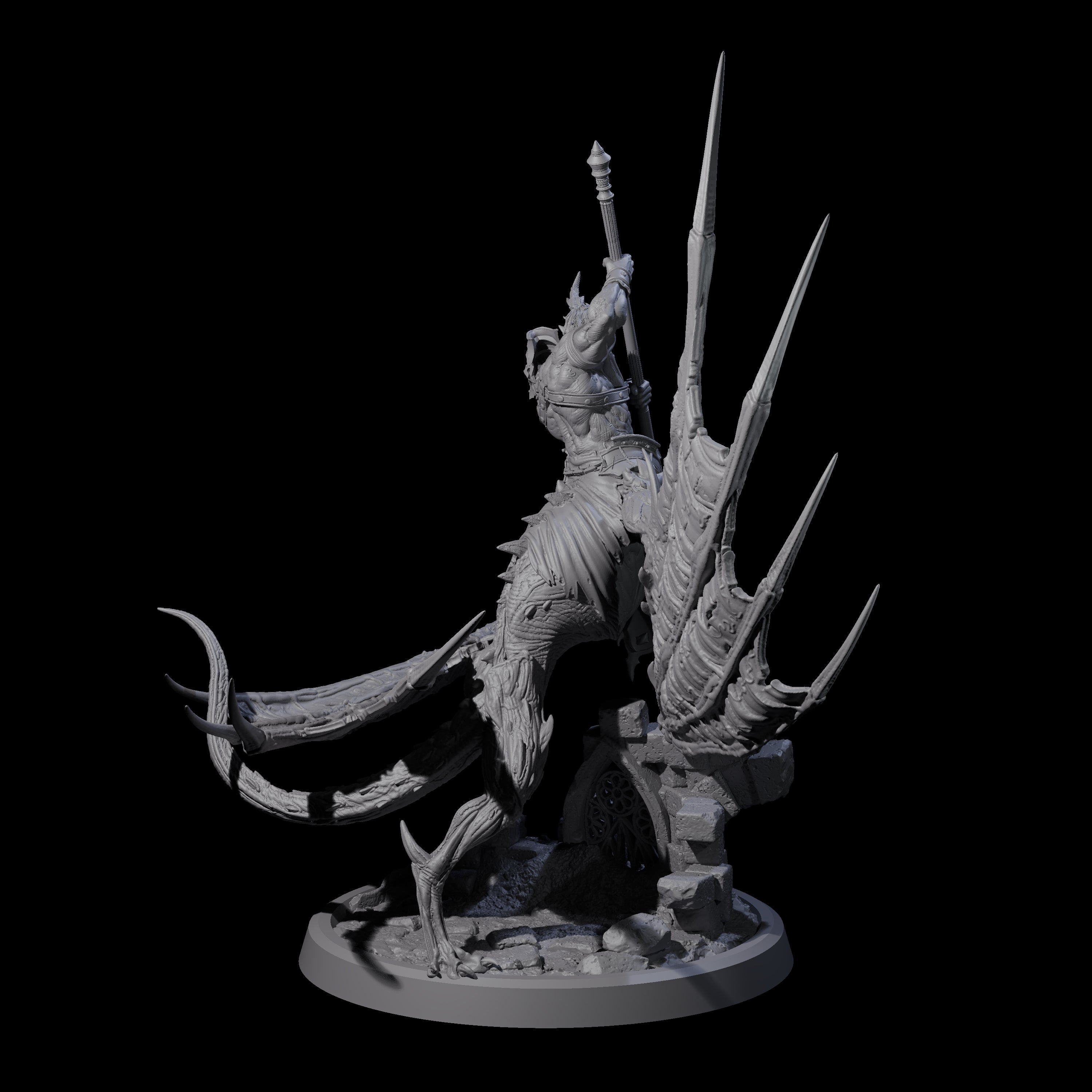 Four Swinging Bat-Like Cambions Miniature for Dungeons and Dragons, Pathfinder or other TTRPGs