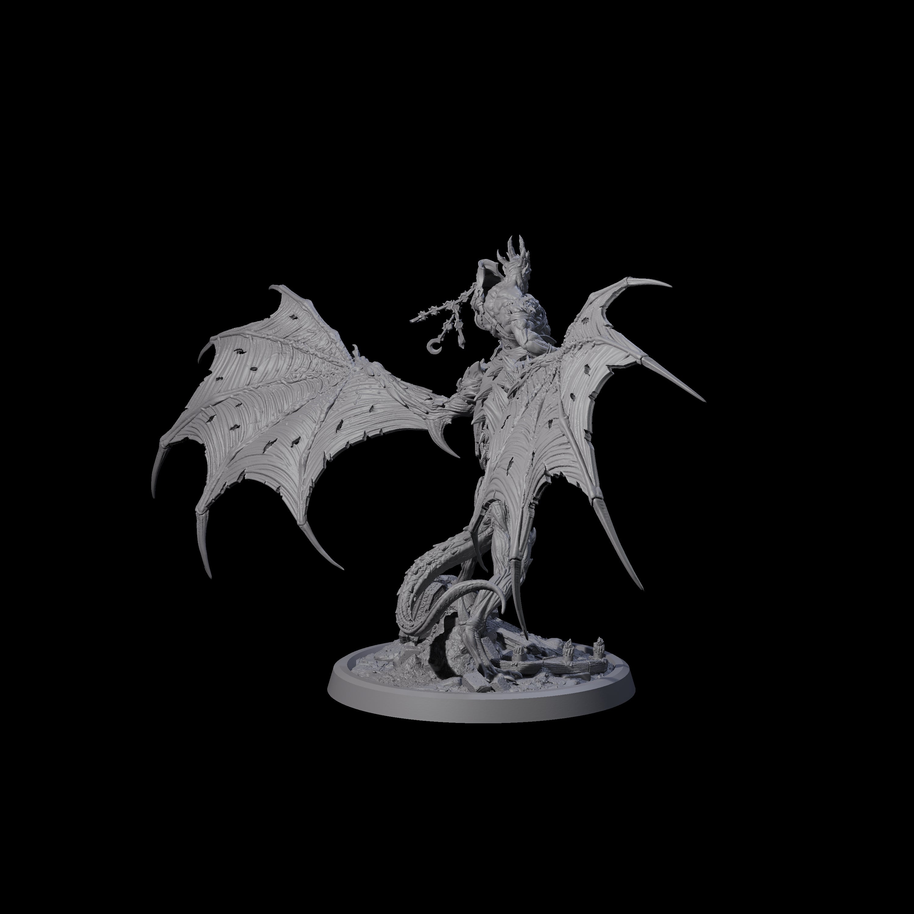 Four Swinging Bat-Like Cambions Miniature for Dungeons and Dragons, Pathfinder or other TTRPGs