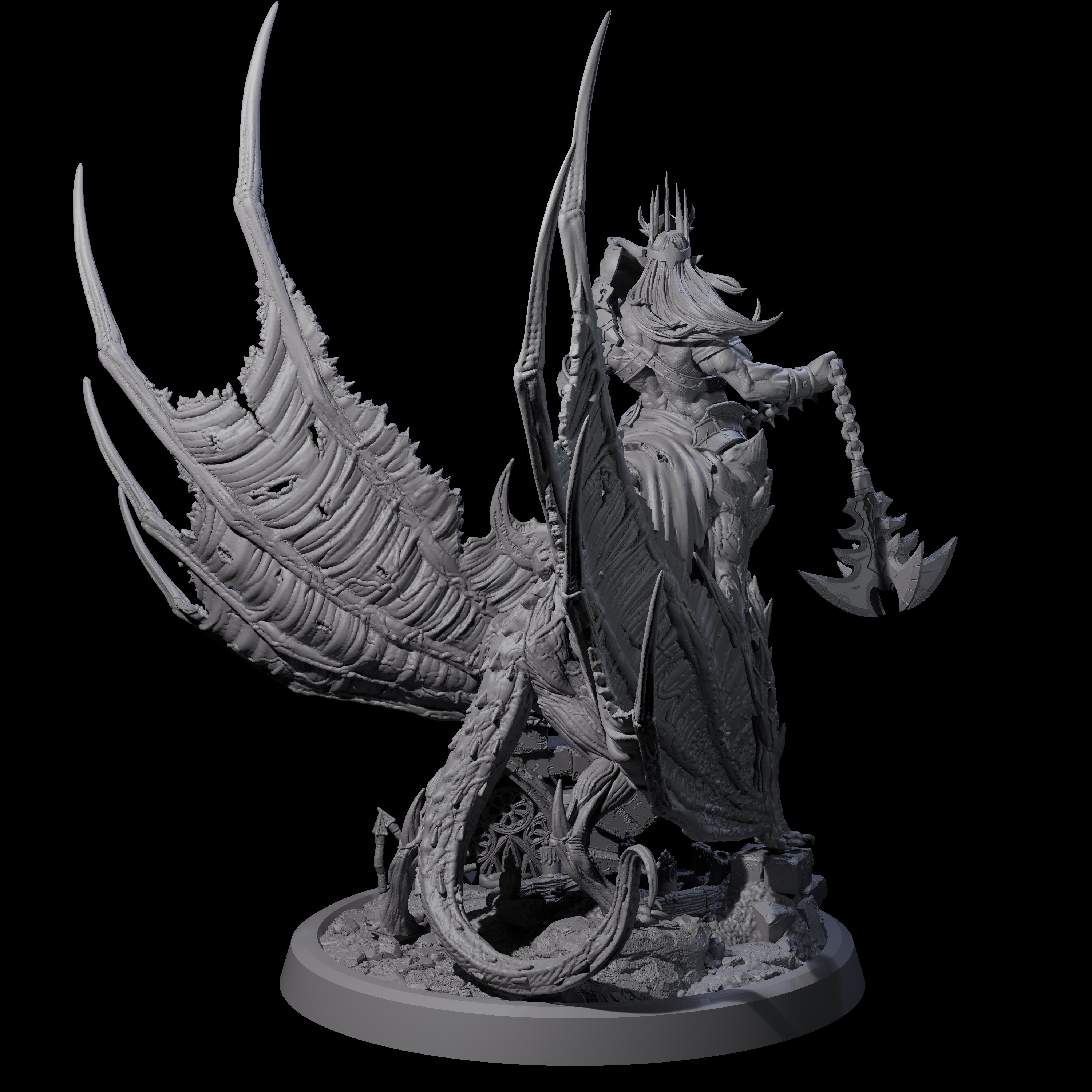 Four Swinging Bat-Like Cambions Miniature for Dungeons and Dragons, Pathfinder or other TTRPGs