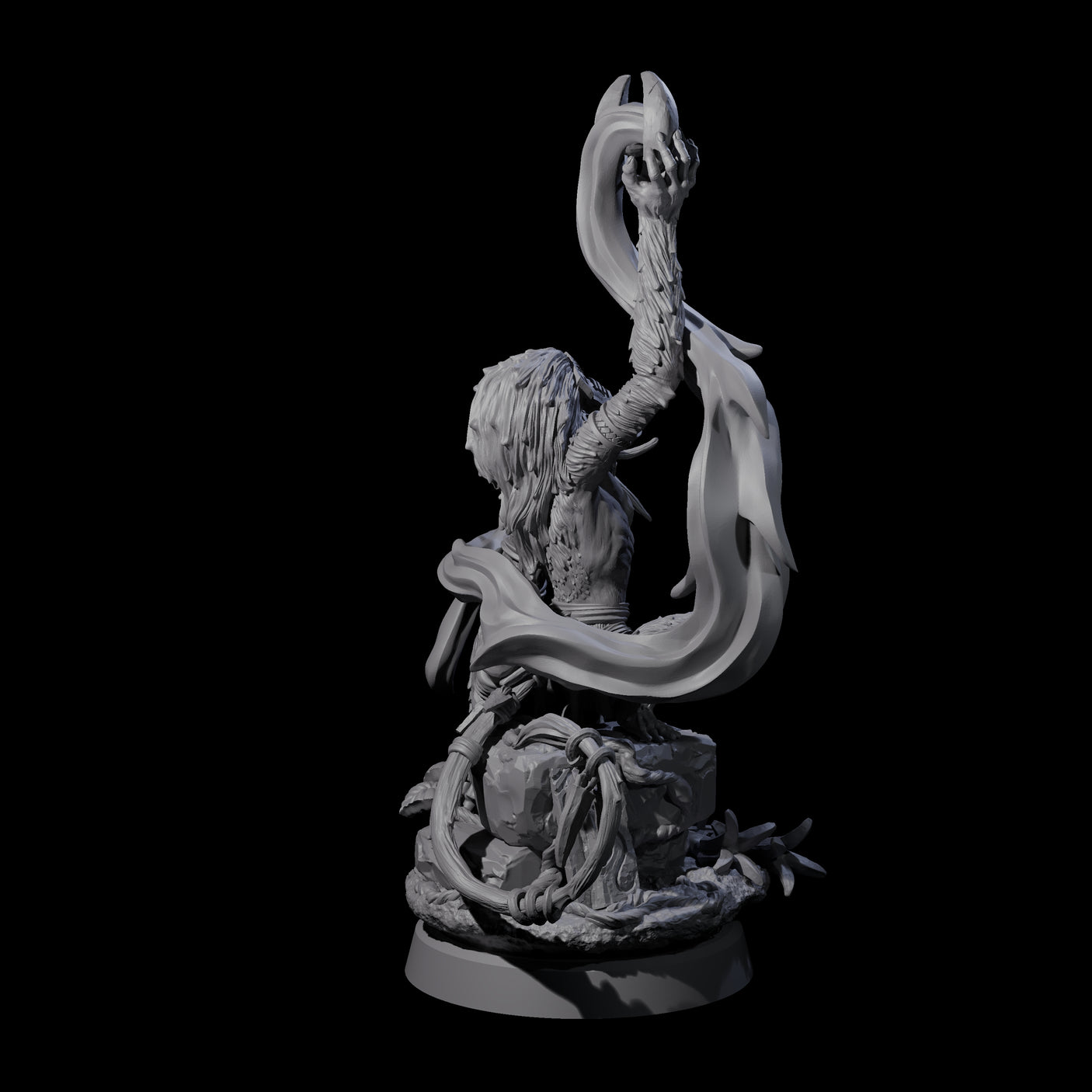 Four Swinging Hazodee Shamans Miniature for Dungeons and Dragons, Pathfinder or other TTRPGs