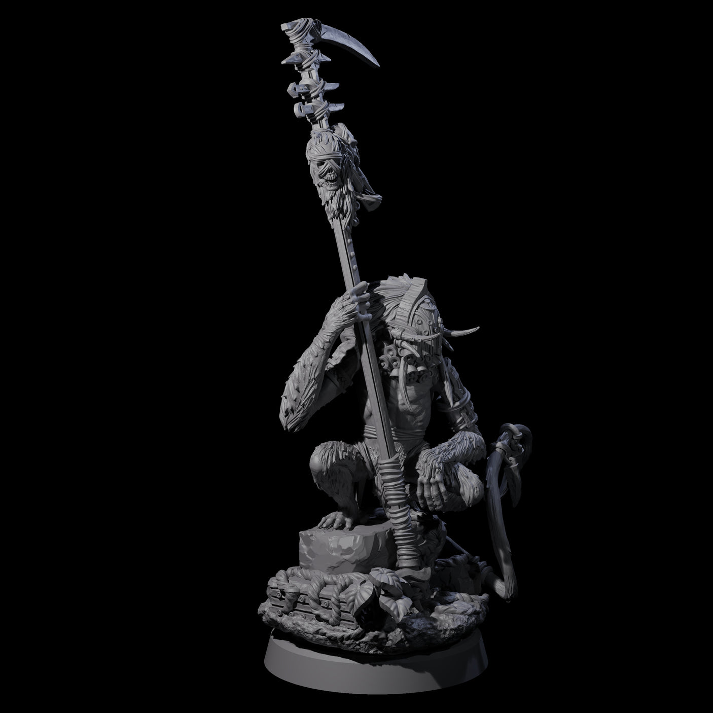 Four Swinging Hazodee Shamans Miniature for Dungeons and Dragons, Pathfinder or other TTRPGs