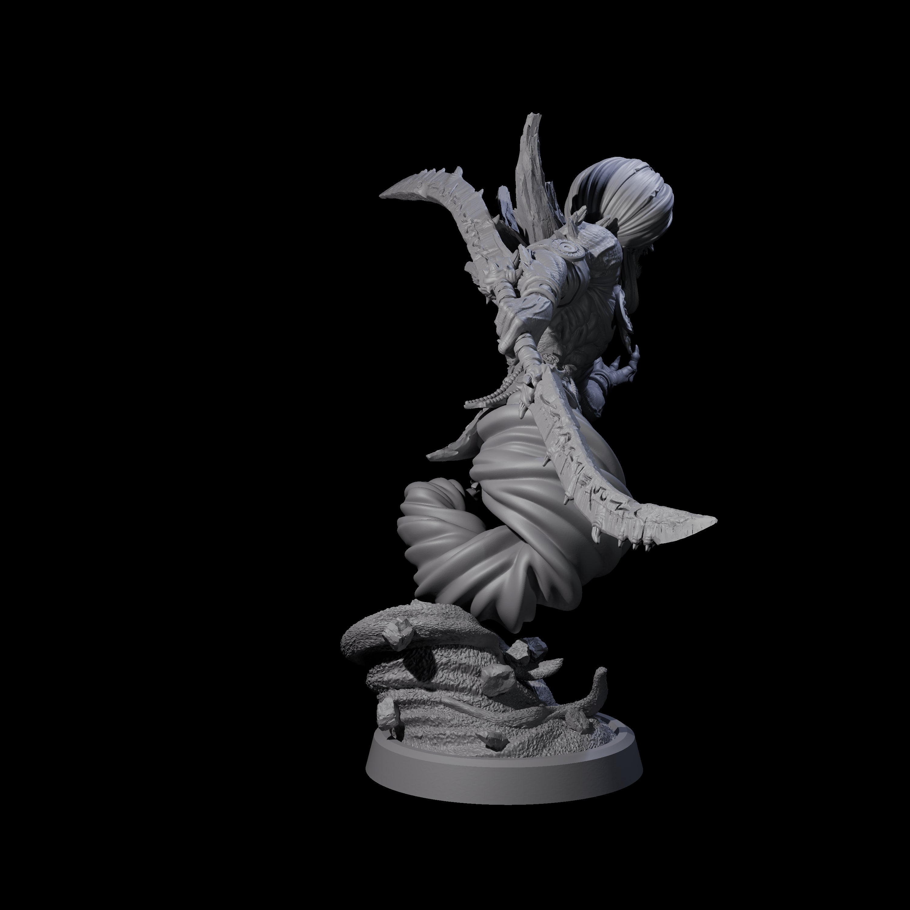 Four Swirling Efreeti Miniature for Dungeons and Dragons, Pathfinder or other TTRPGs