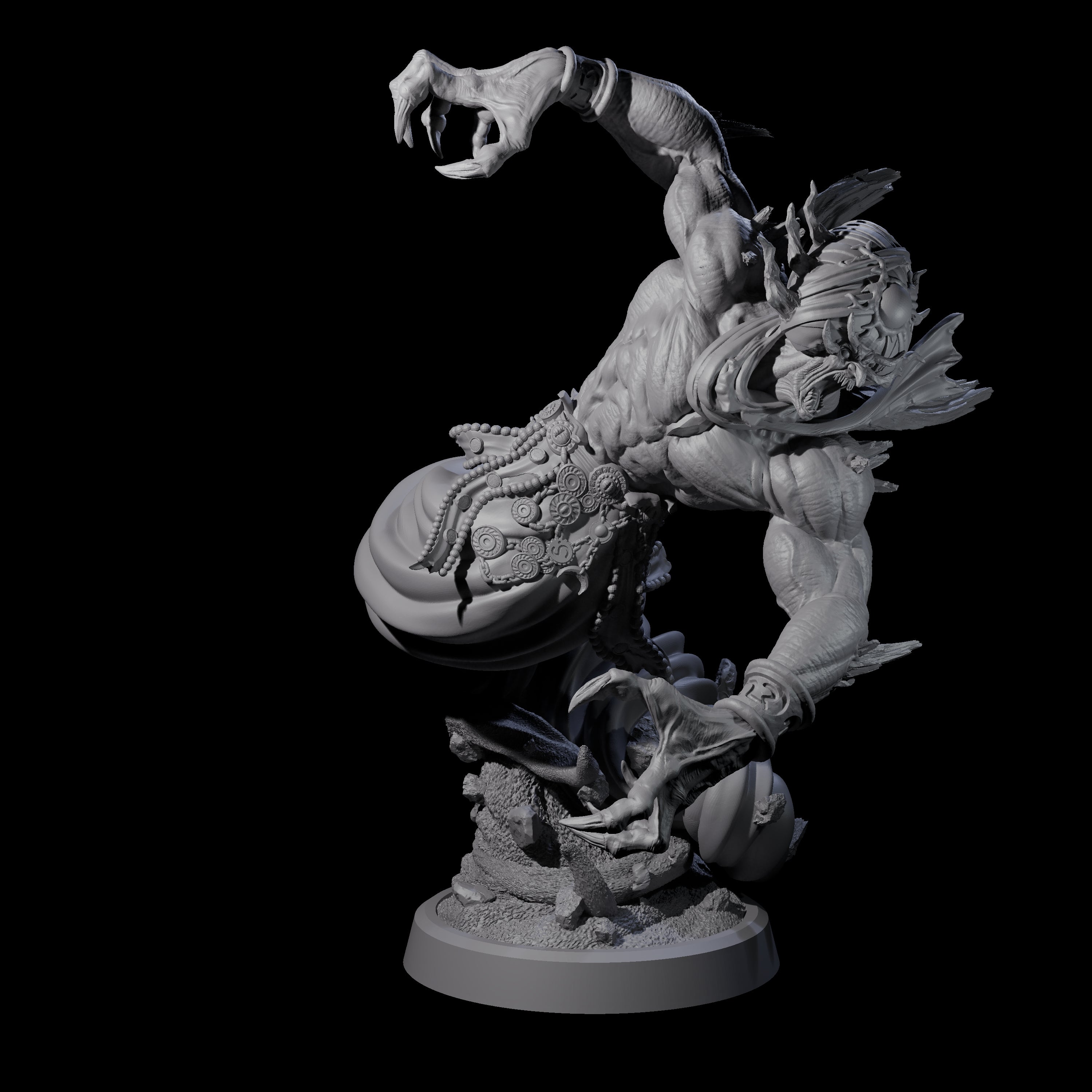 Four Swirling Efreeti Miniature for Dungeons and Dragons, Pathfinder or other TTRPGs