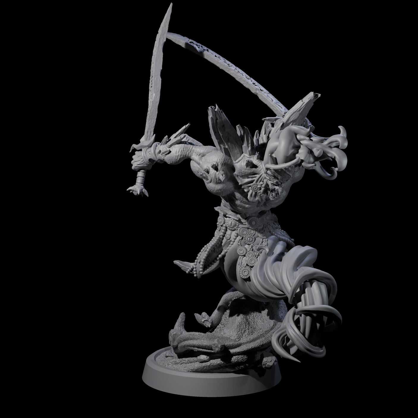 Four Swirling Efreeti Miniature for Dungeons and Dragons, Pathfinder or other TTRPGs