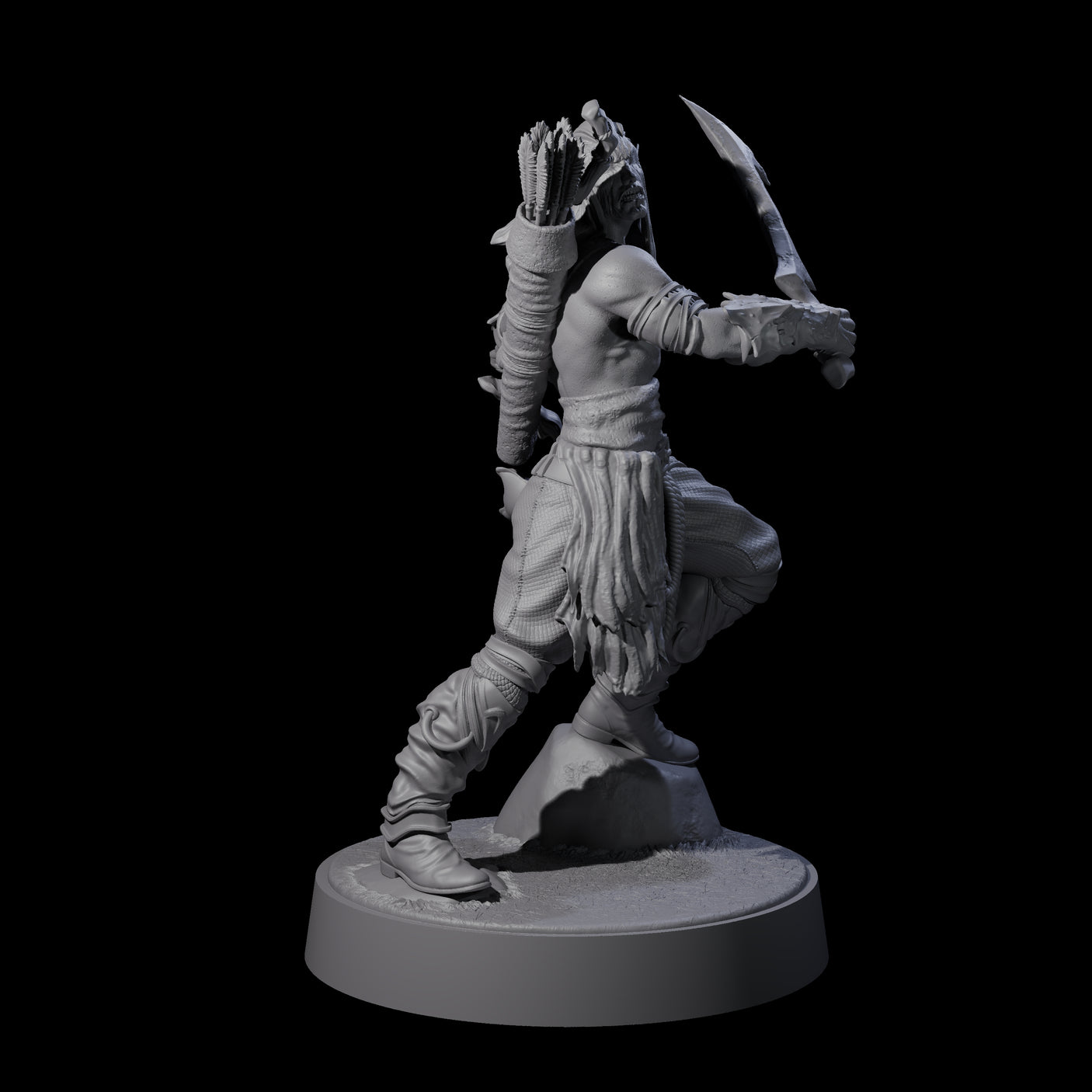 Four Tormented Eyeless Drow Miniature for Dungeons and Dragons, Pathfinder or other TTRPGs