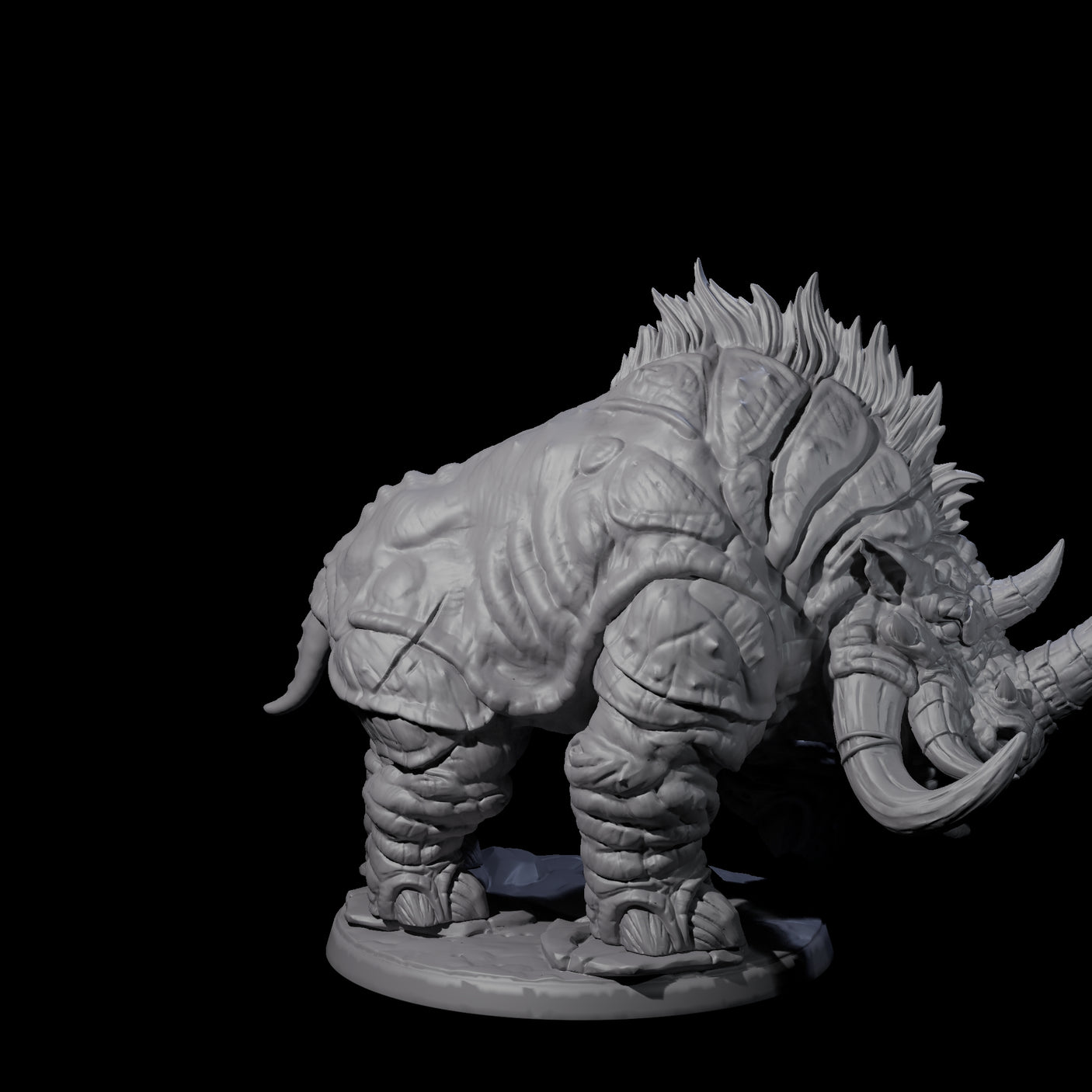 Four Tundra Rhinos Miniature for Dungeons and Dragons, Pathfinder or other TTRPGs