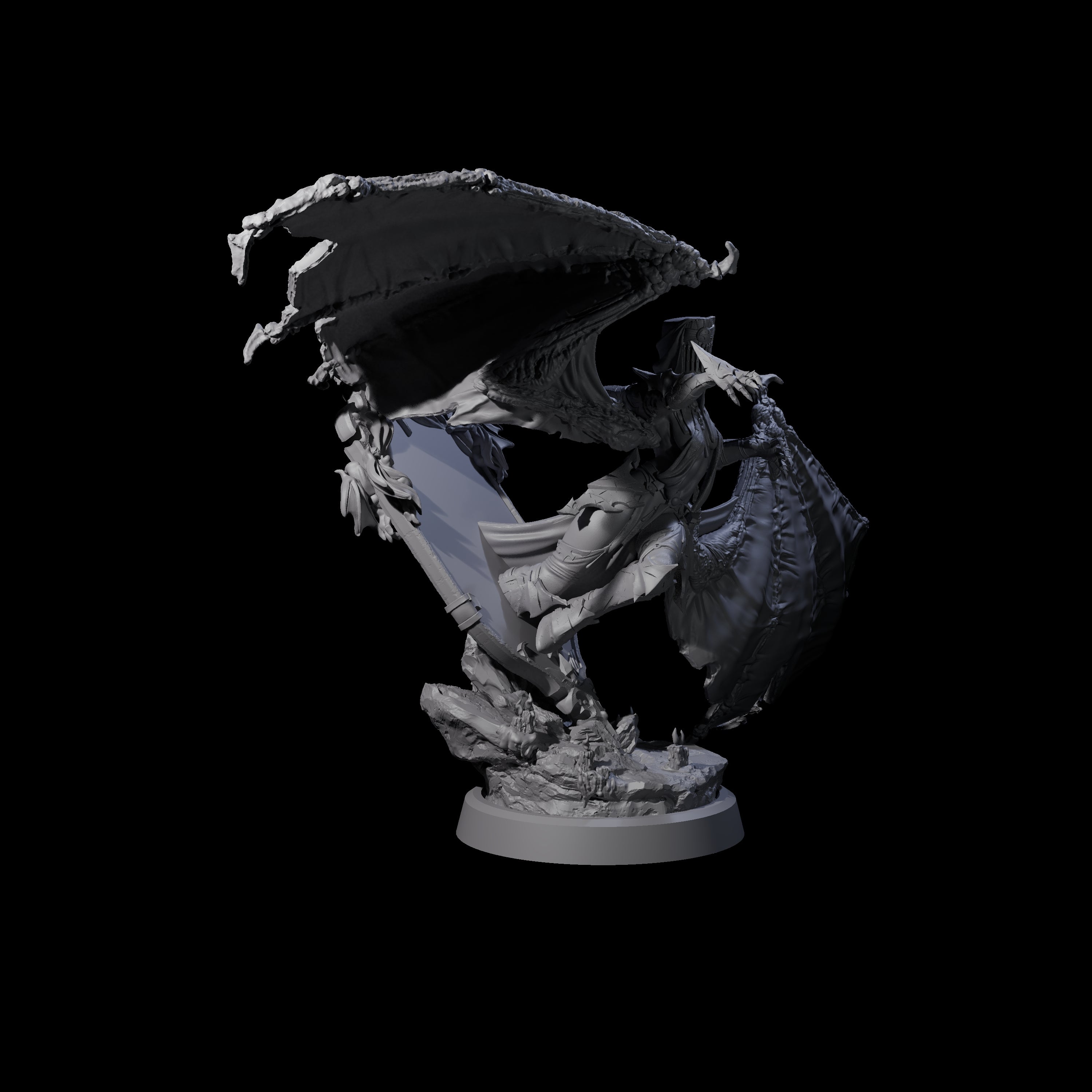 Four Unholy Nephilim Fighters Miniature for Dungeons and Dragons, Pathfinder or other TTRPGs