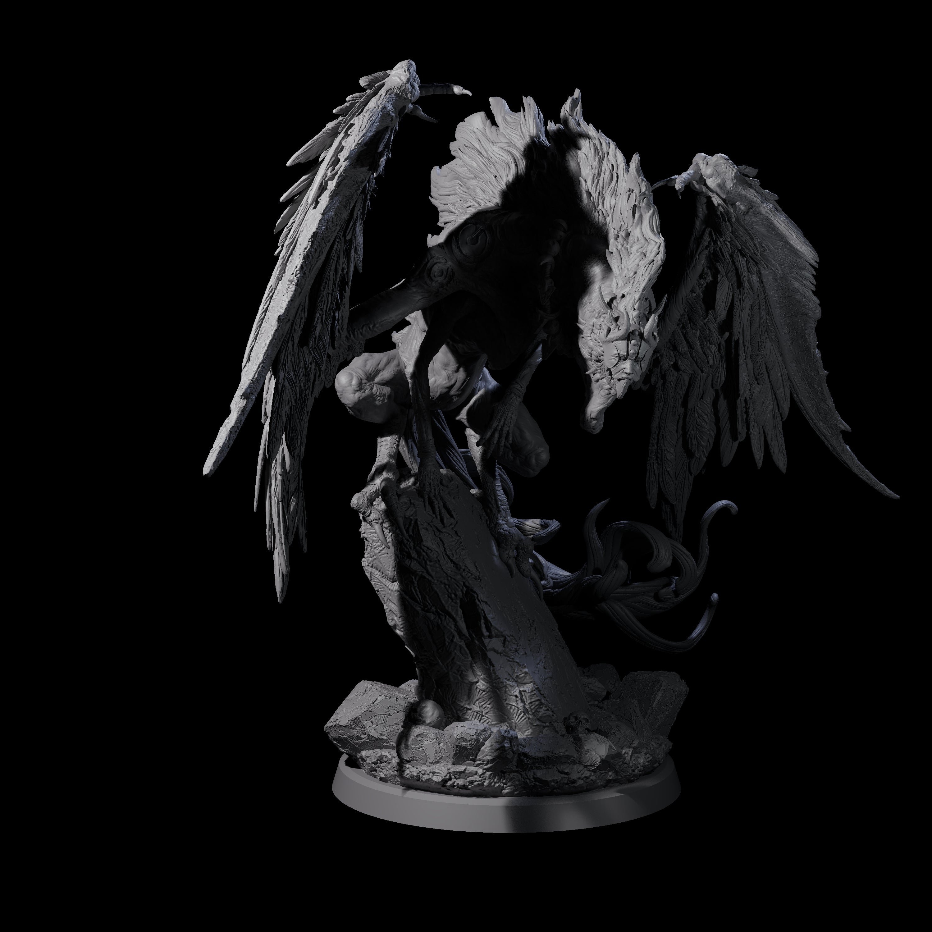 Four Vindictive Garuda Celestials Miniature for Dungeons and Dragons, Pathfinder or other TTRPGs