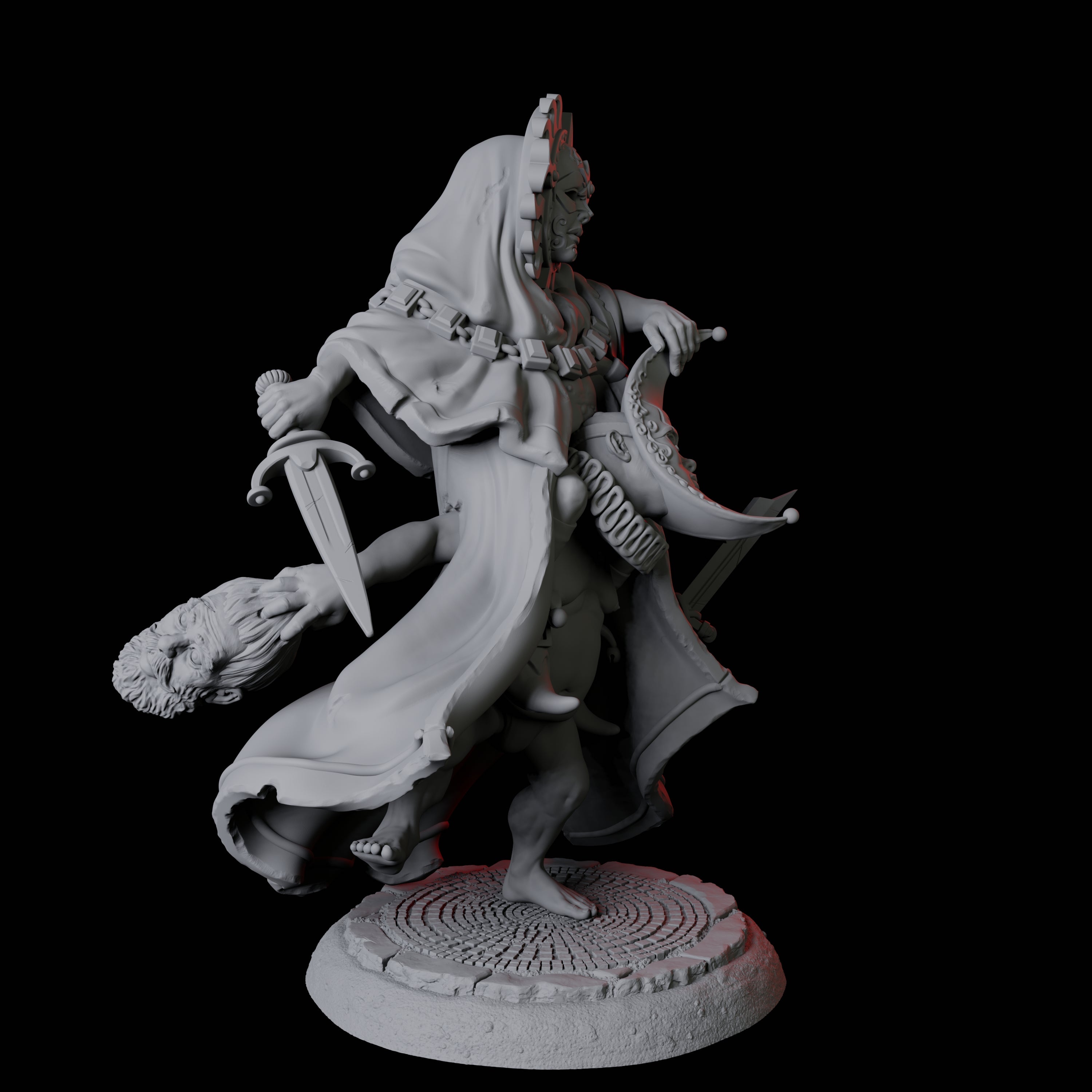 Four Weird Halfling Jester Pairs Miniature for Dungeons and Dragons, Pathfinder or other TTRPGs