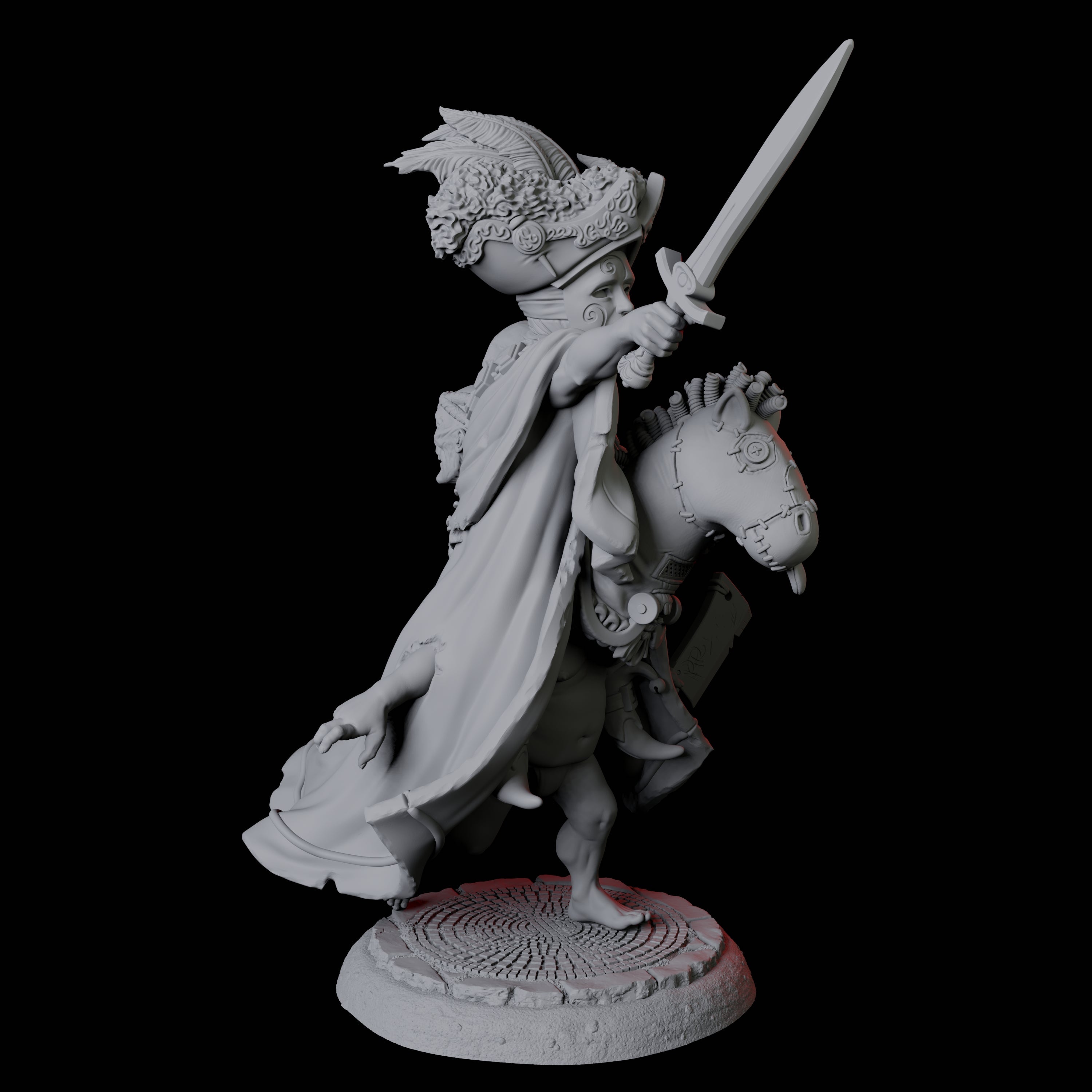 Four Weird Halfling Jester Pairs Miniature for Dungeons and Dragons, Pathfinder or other TTRPGs