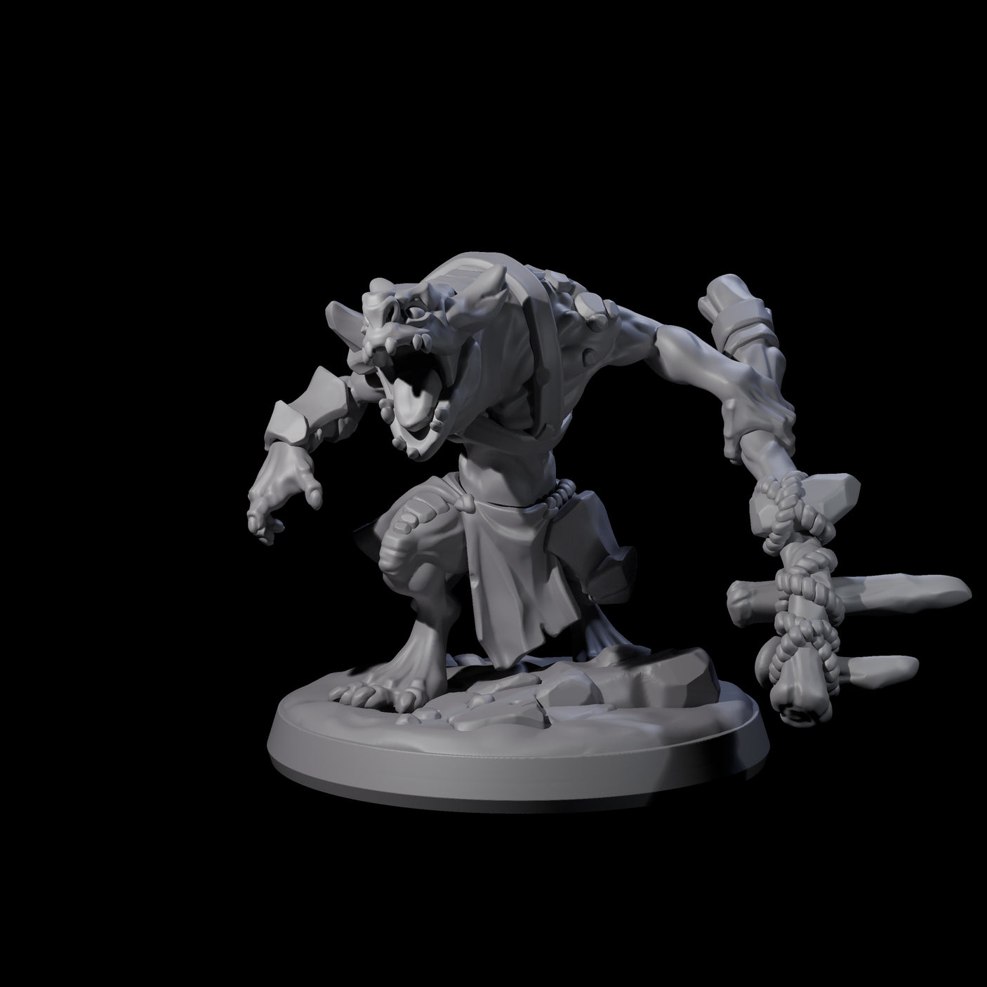 Four Wild Raging Kobolds Miniature for Dungeons and Dragons, Pathfinder or other TTRPGs