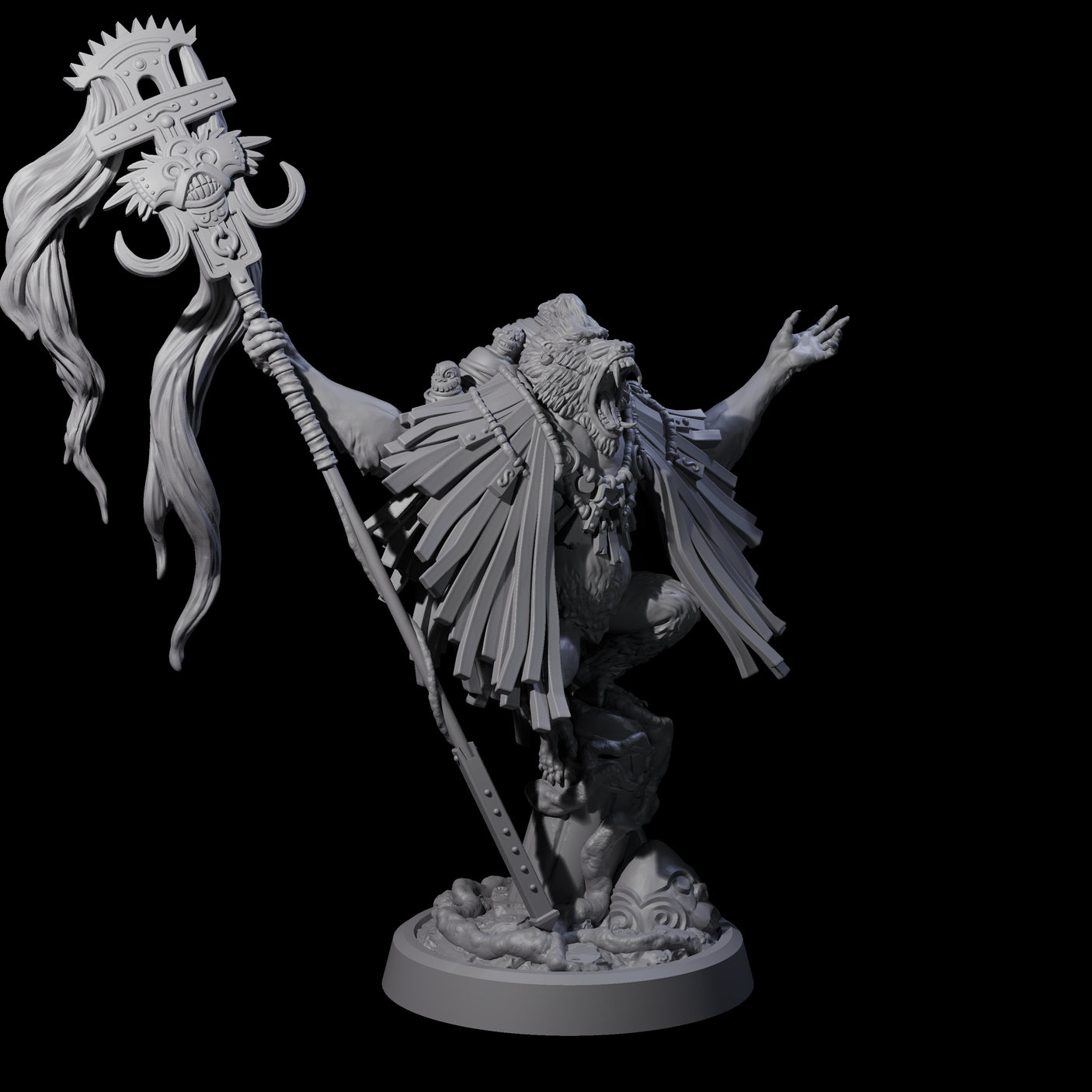 Four Wise Hazodee Elders Miniature for Dungeons and Dragons, Pathfinder or other TTRPGs