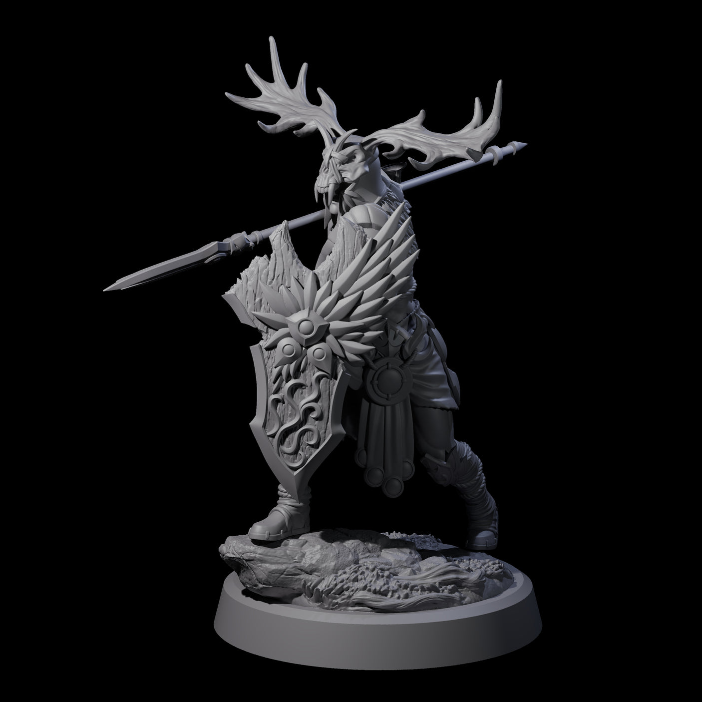 Four Woodland Armoured Elf Fighters Miniature for Dungeons and Dragons, Pathfinder or other TTRPGs