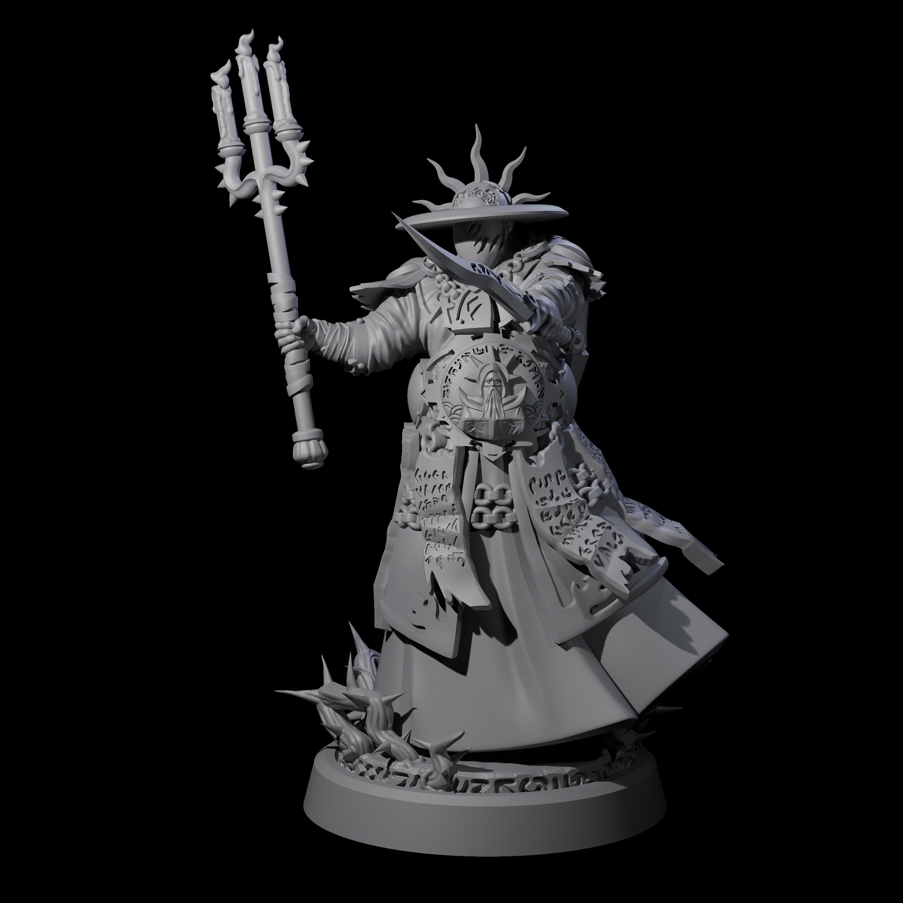 Four Worshipping Masked Clergy Miniature for Dungeons and Dragons, Pathfinder or other TTRPGs