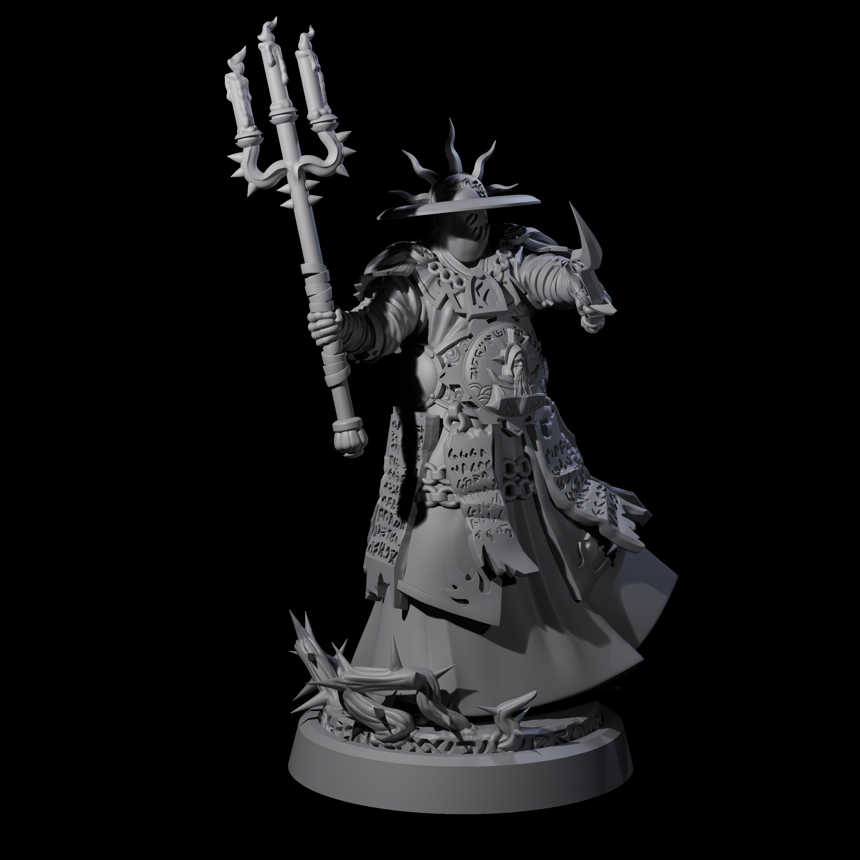 Four Worshipping Masked Clergy Miniature for Dungeons and Dragons, Pathfinder or other TTRPGs