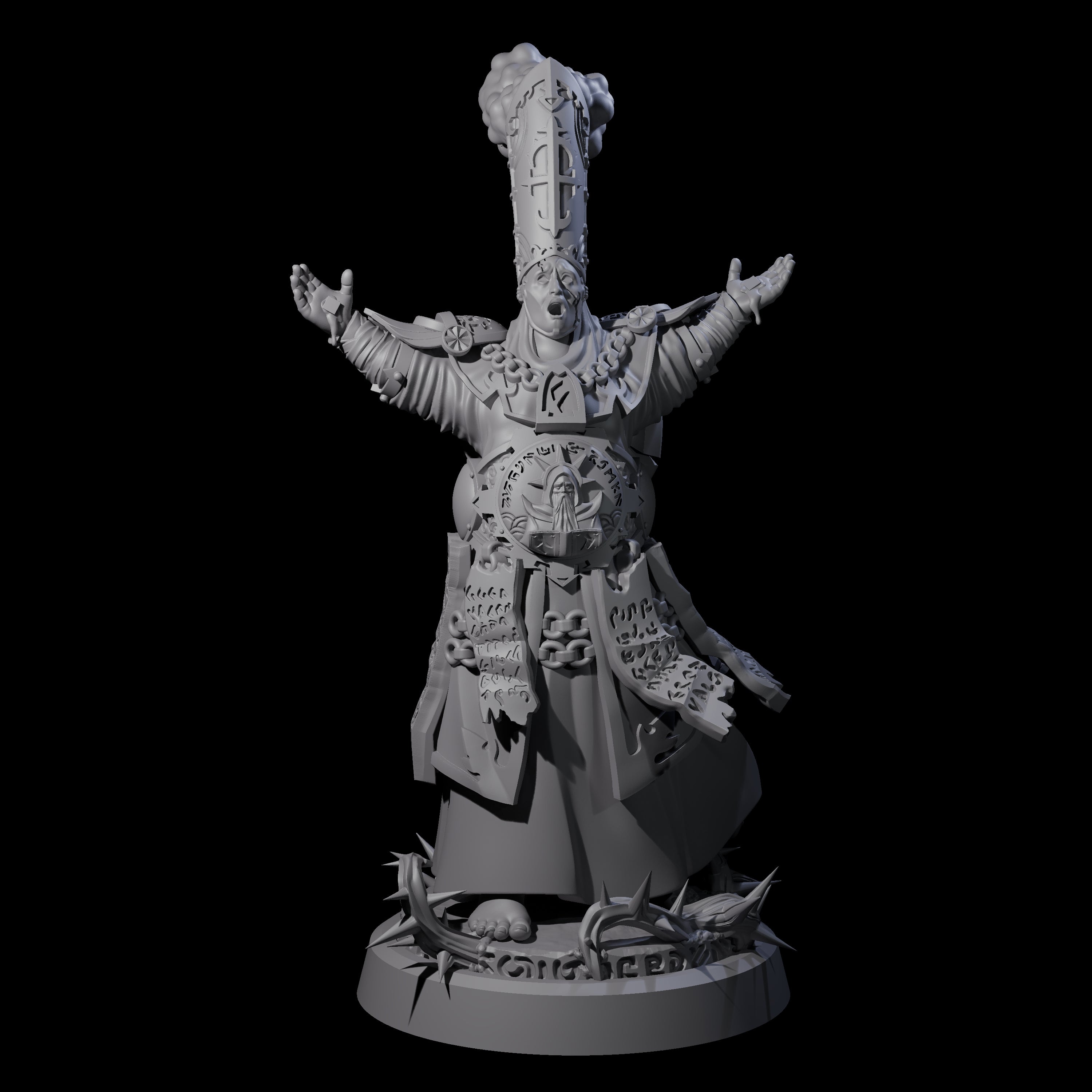 Four Worshipping Masked Clergy Miniature for Dungeons and Dragons, Pathfinder or other TTRPGs