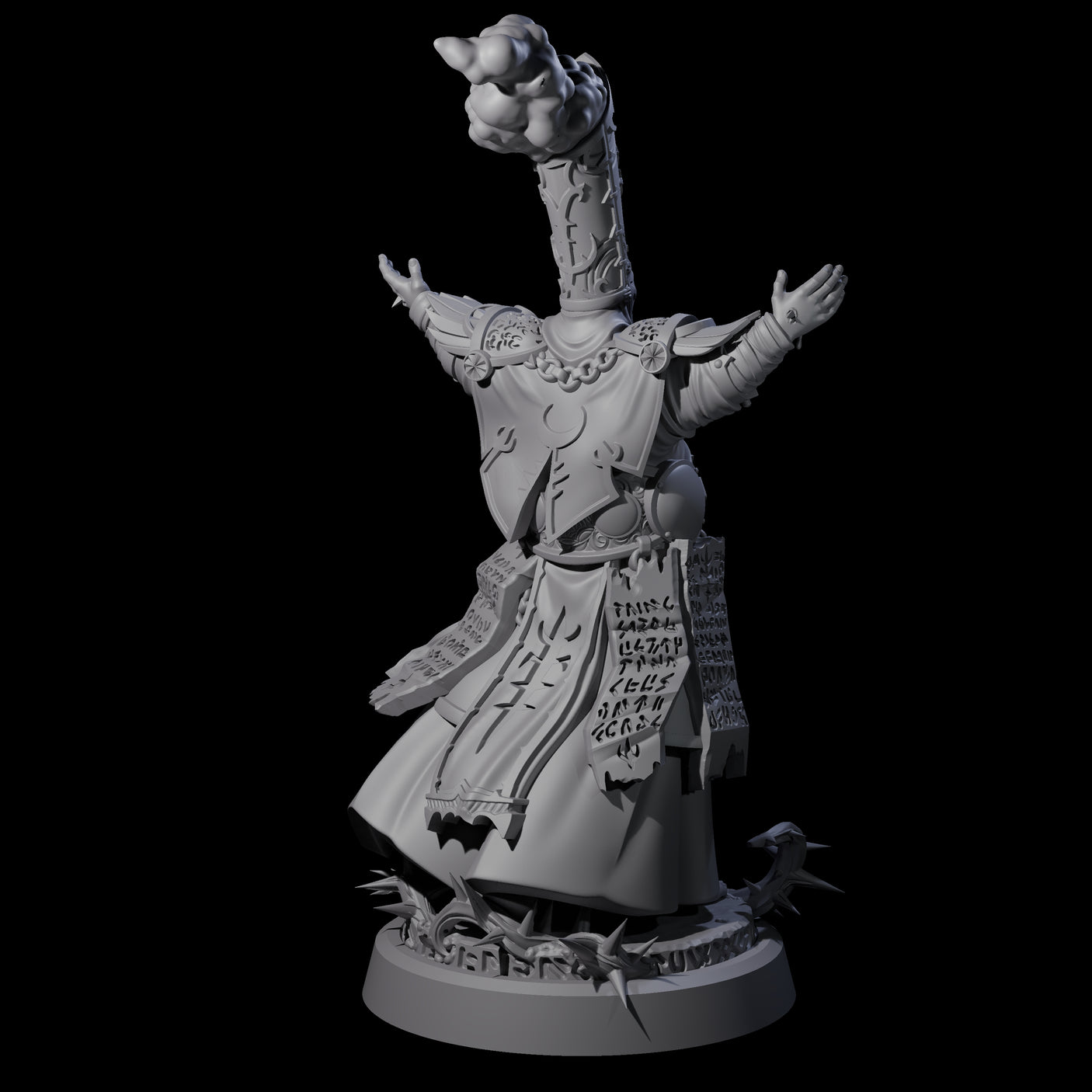 Four Worshipping Masked Clergy Miniature for Dungeons and Dragons, Pathfinder or other TTRPGs