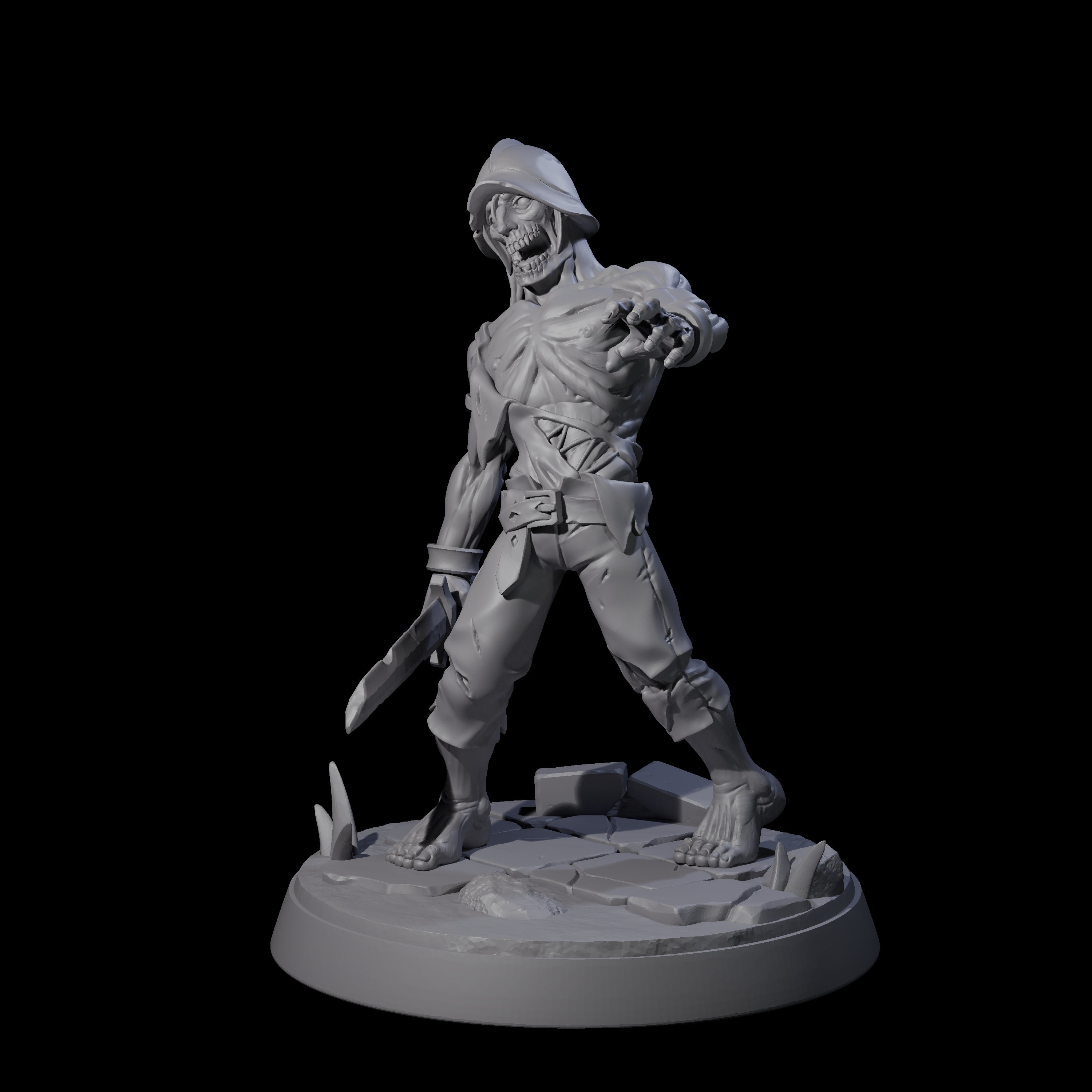 Freshly Risen Zombie Soldier A Miniature for Dungeons and Dragons, Pathfinder or other TTRPGs