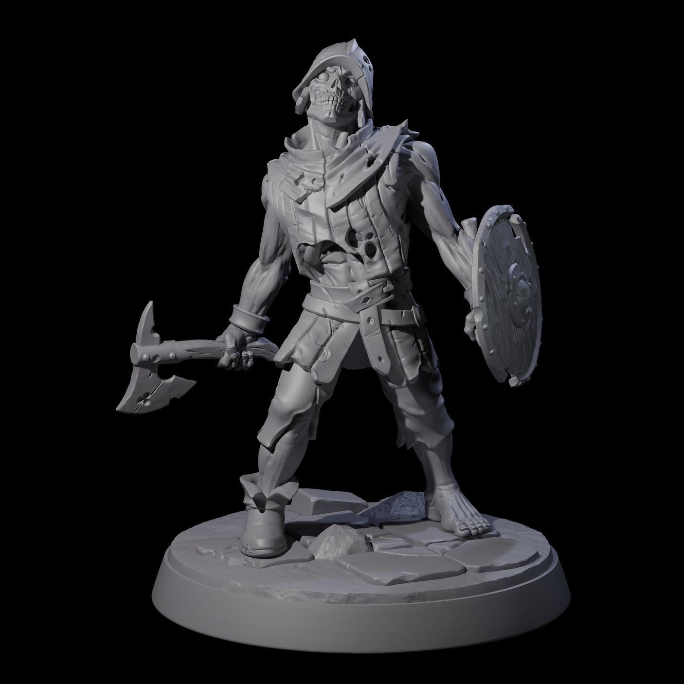 Freshly Risen Zombie Soldier B Miniature for Dungeons and Dragons, Pathfinder or other TTRPGs