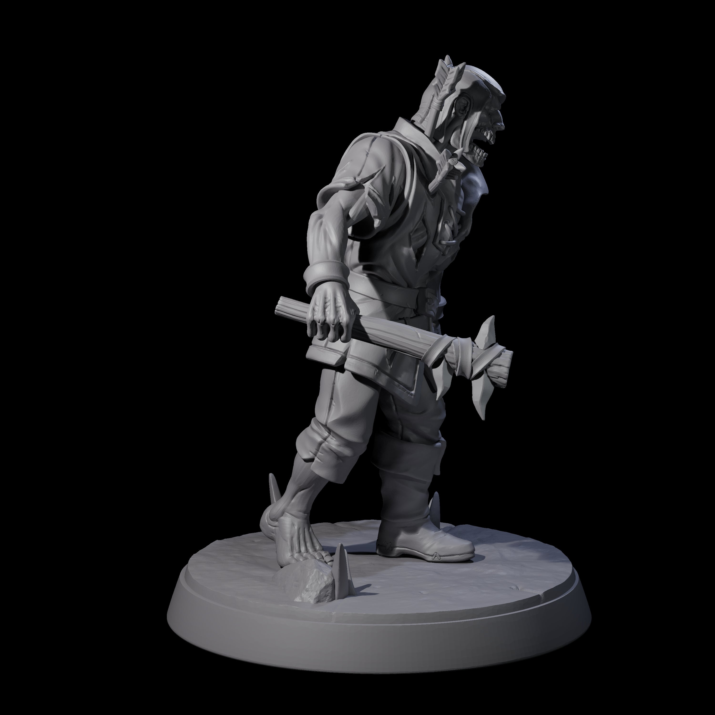 Freshly Risen Zombie Soldier C Miniature for Dungeons and Dragons, Pathfinder or other TTRPGs