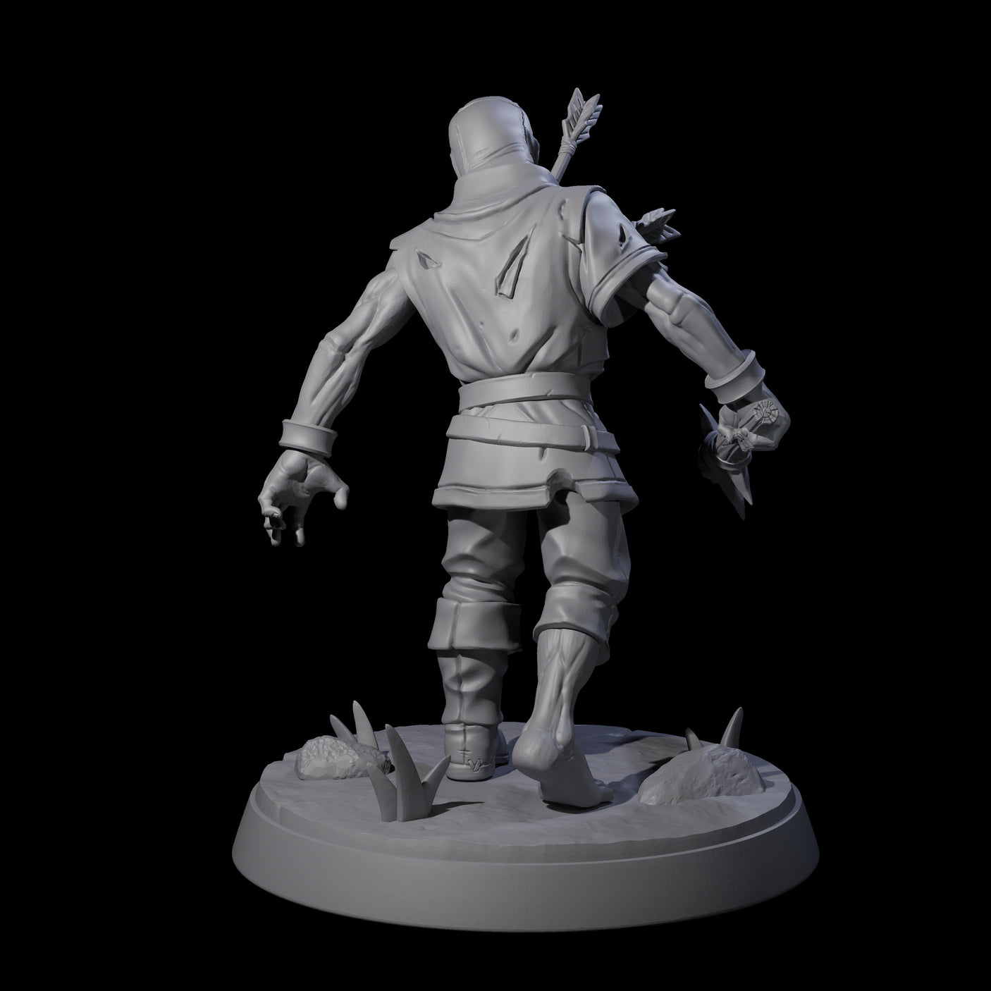 Freshly Risen Zombie Soldier C Miniature for Dungeons and Dragons, Pathfinder or other TTRPGs
