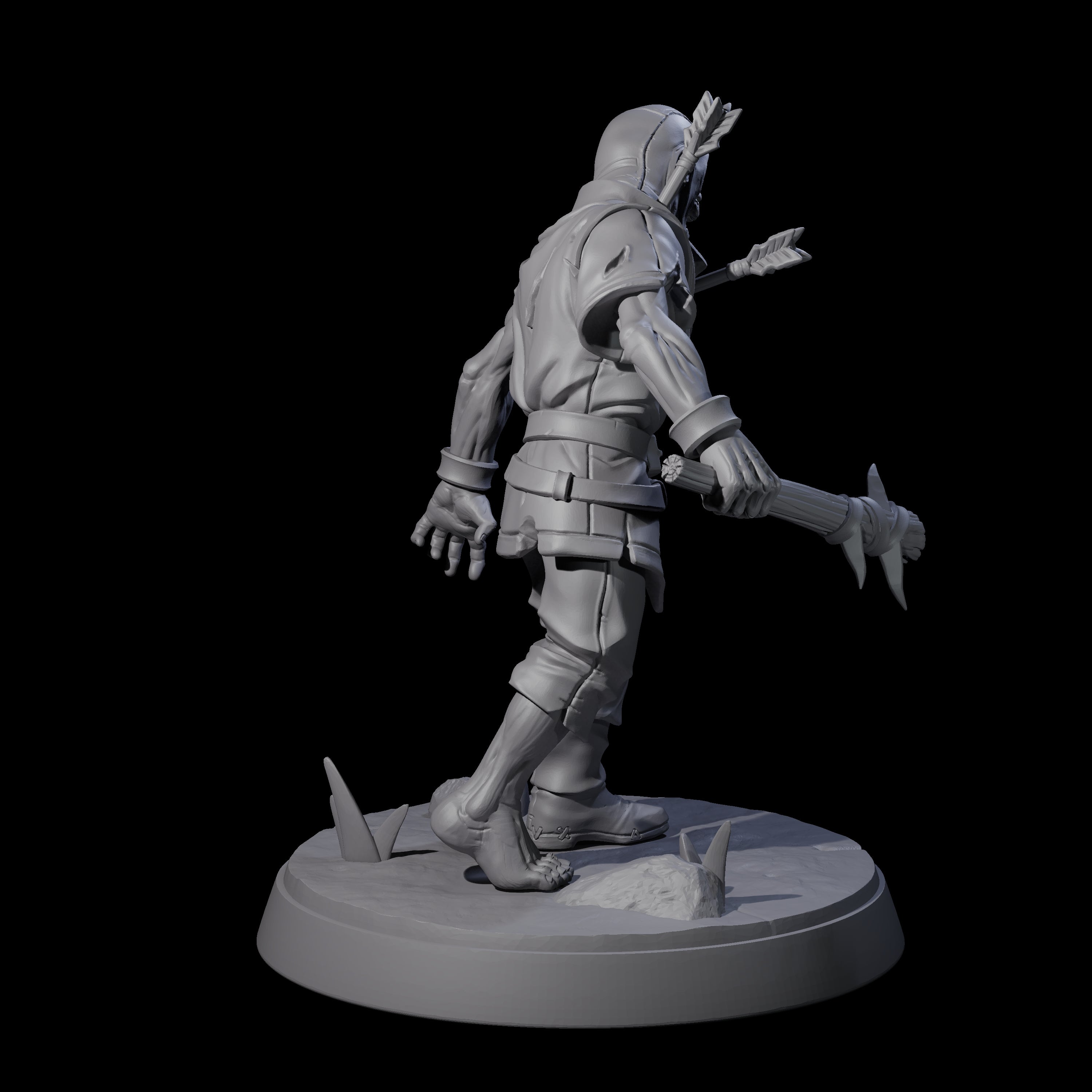 Freshly Risen Zombie Soldier C Miniature for Dungeons and Dragons, Pathfinder or other TTRPGs